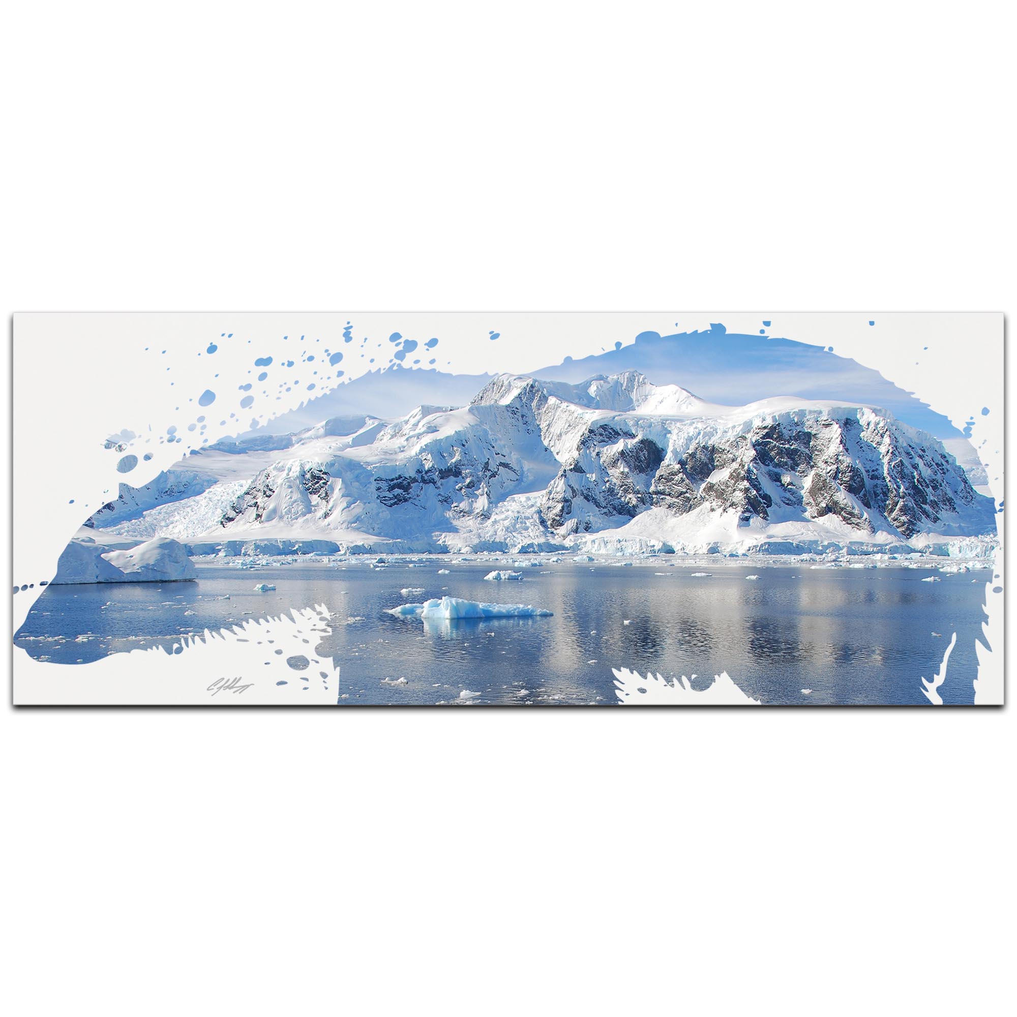 Polar Bear Arctic by Adam Schwoeppe Animal Silhouette on White Metal