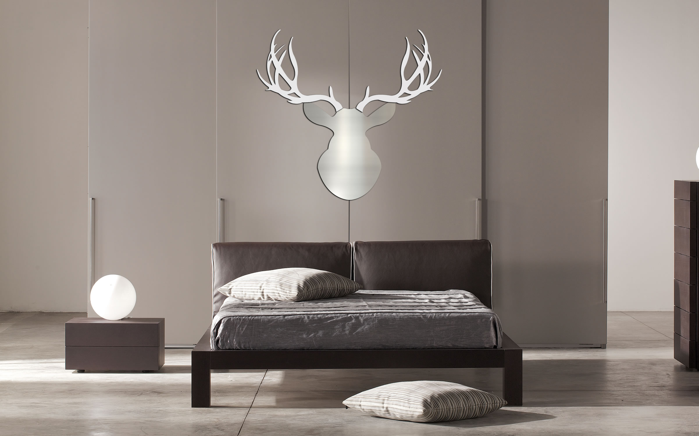 WINTER BUCK - 36x36 in. Silver & White Deer Cut-Out - Lifestyle Image