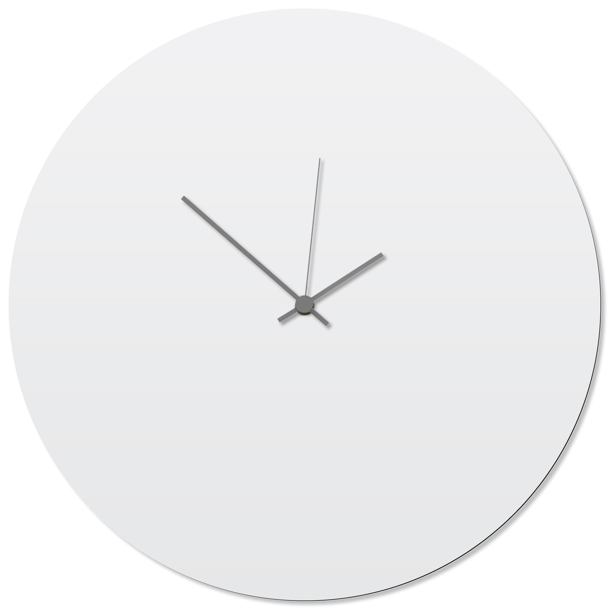 Whiteout Grey Circle Clock Large 23x23in. Aluminum Polymetal