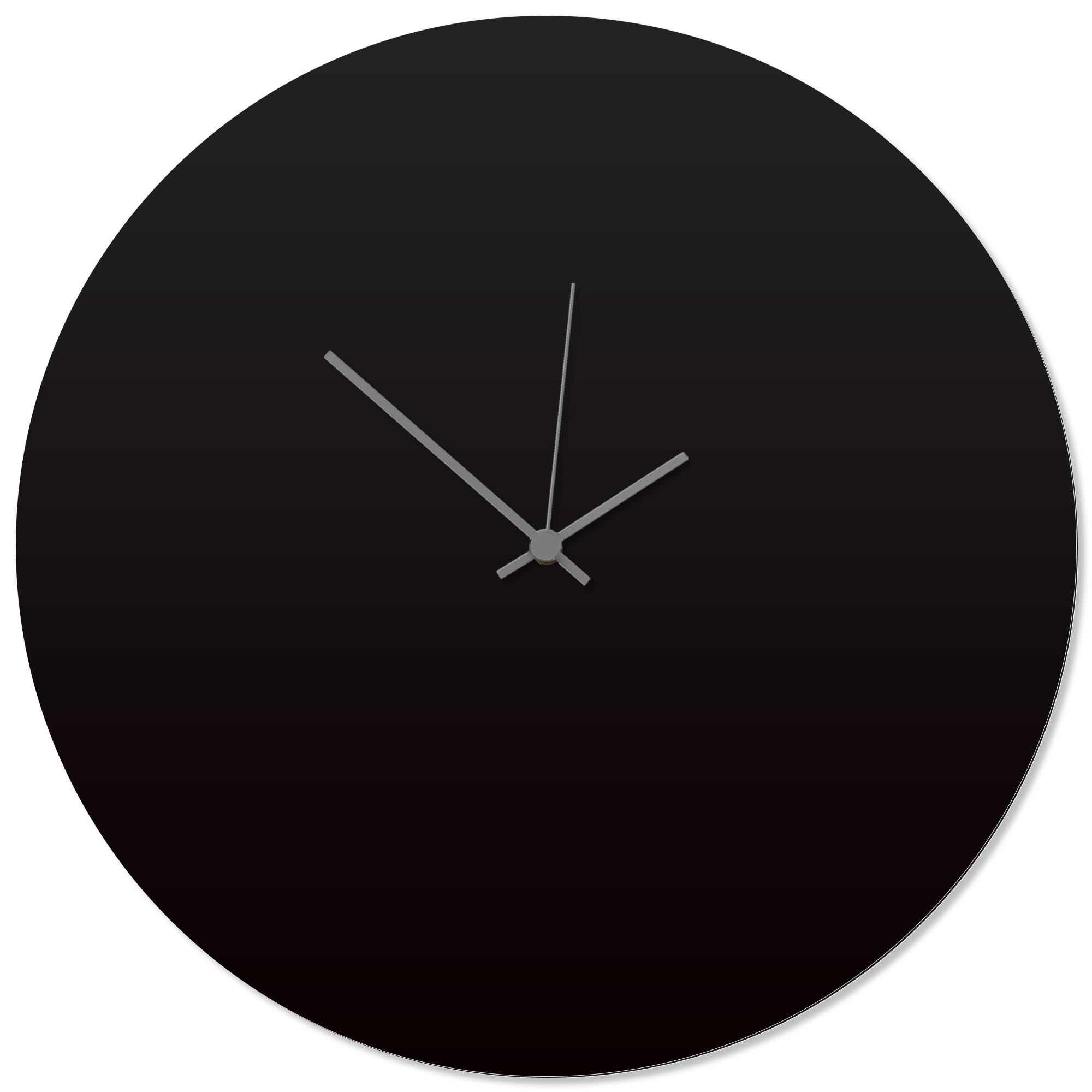 Blackout Grey Circle Clock Large 23x23in. Aluminum Polymetal