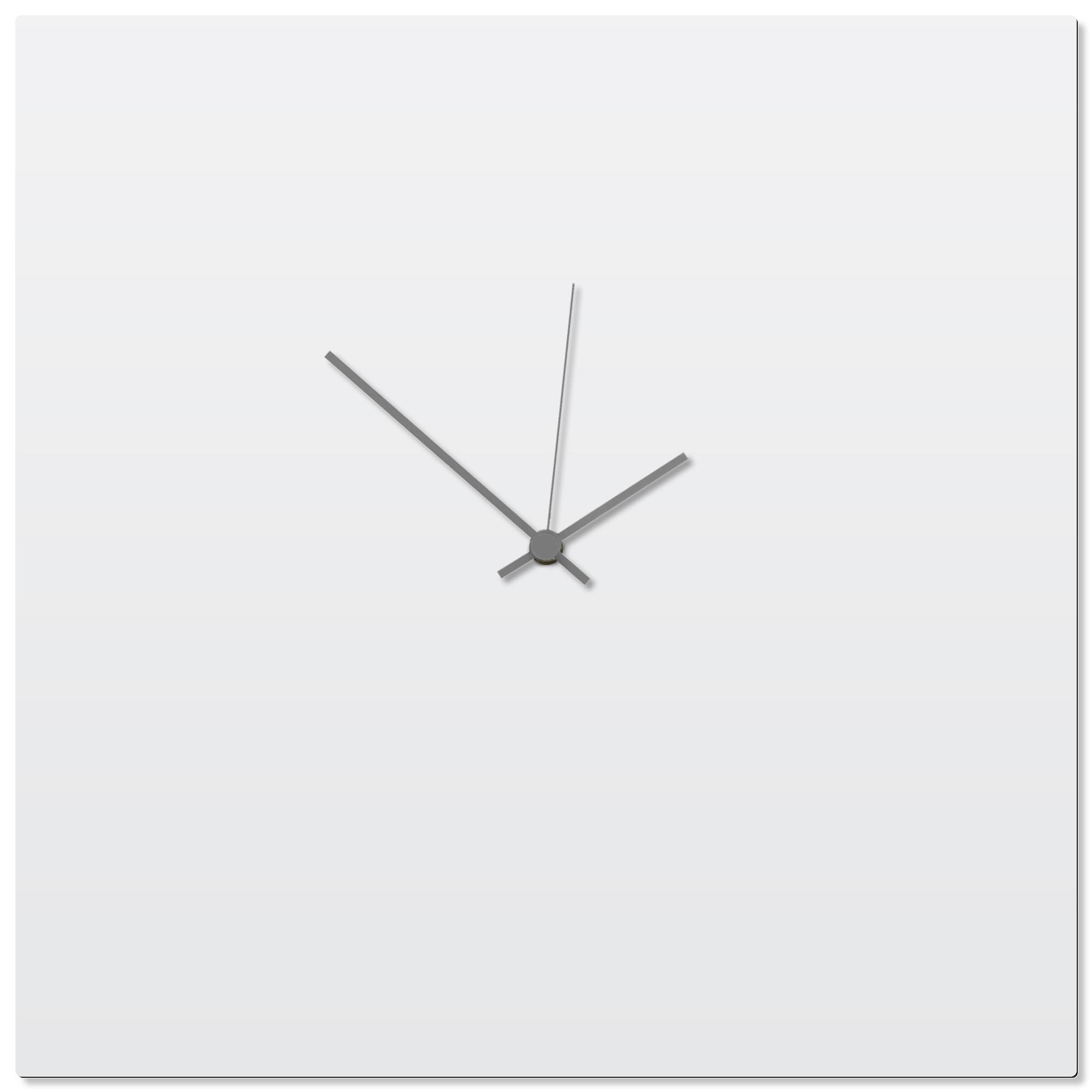 Whiteout Grey Square Clock Large 23x23in. Aluminum Polymetal