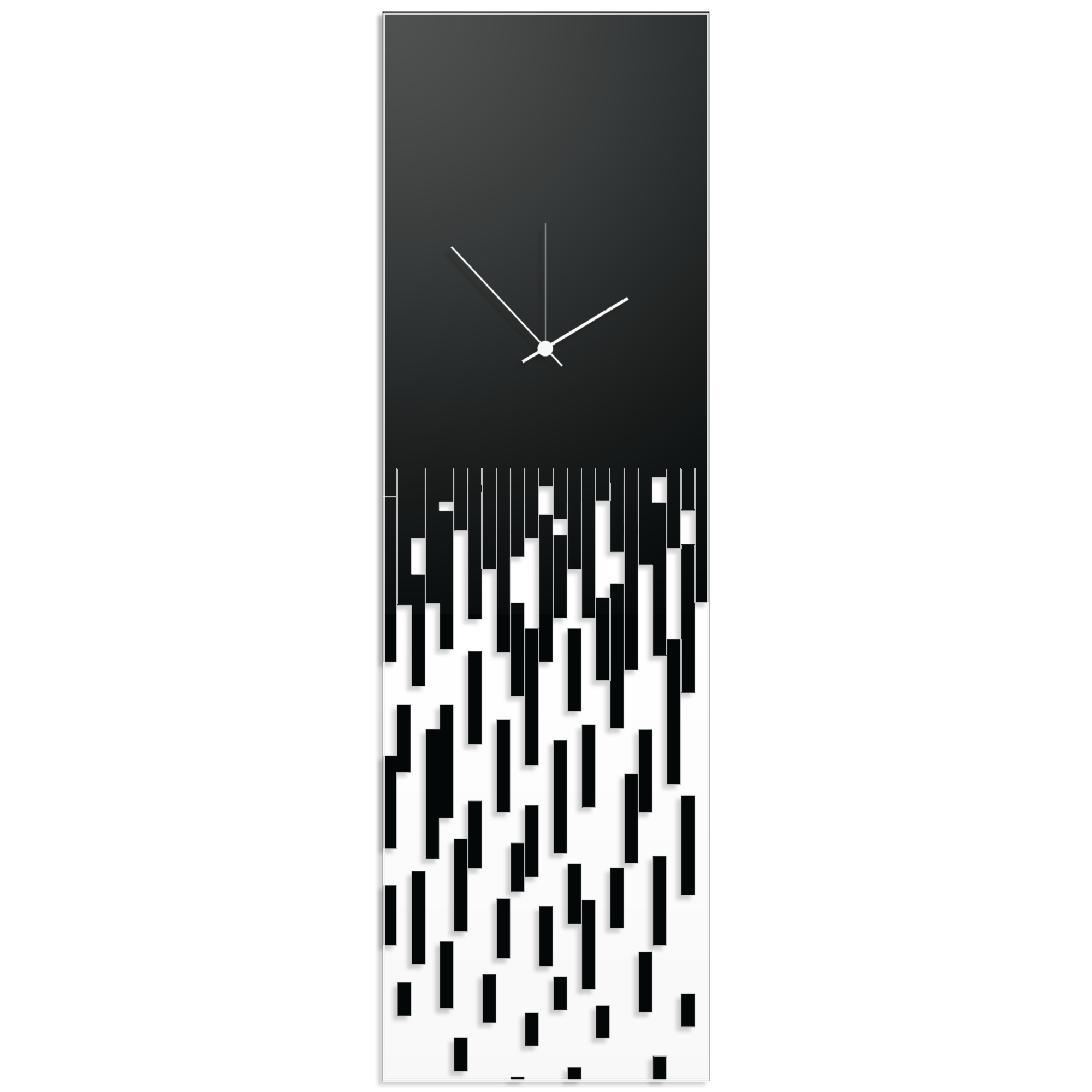 Black Pixelated Clock by Adam Schwoeppe Surreal Wall Clock on Acrylic