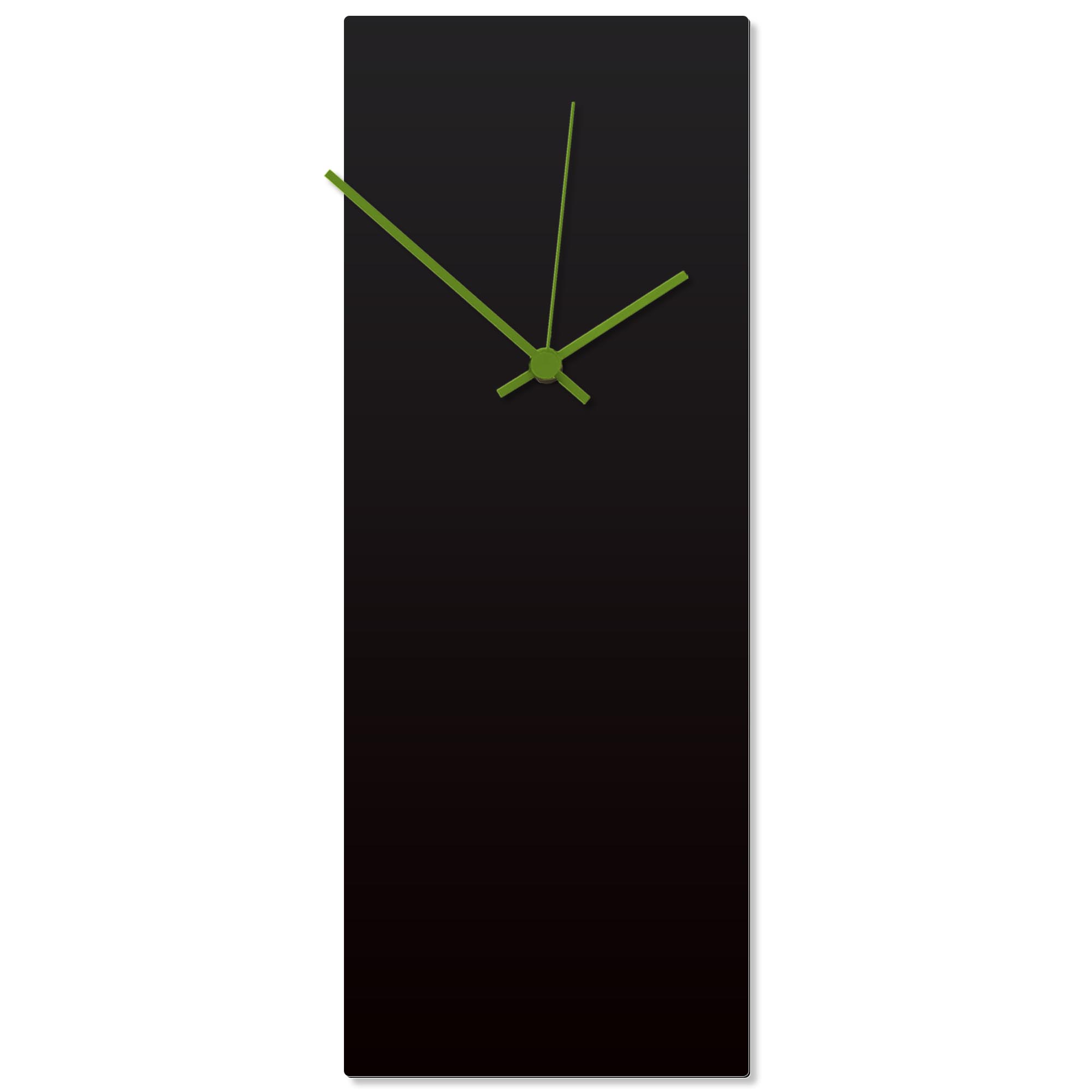 Blackout Green Clock Large 8.25x22in. Aluminum Polymetal