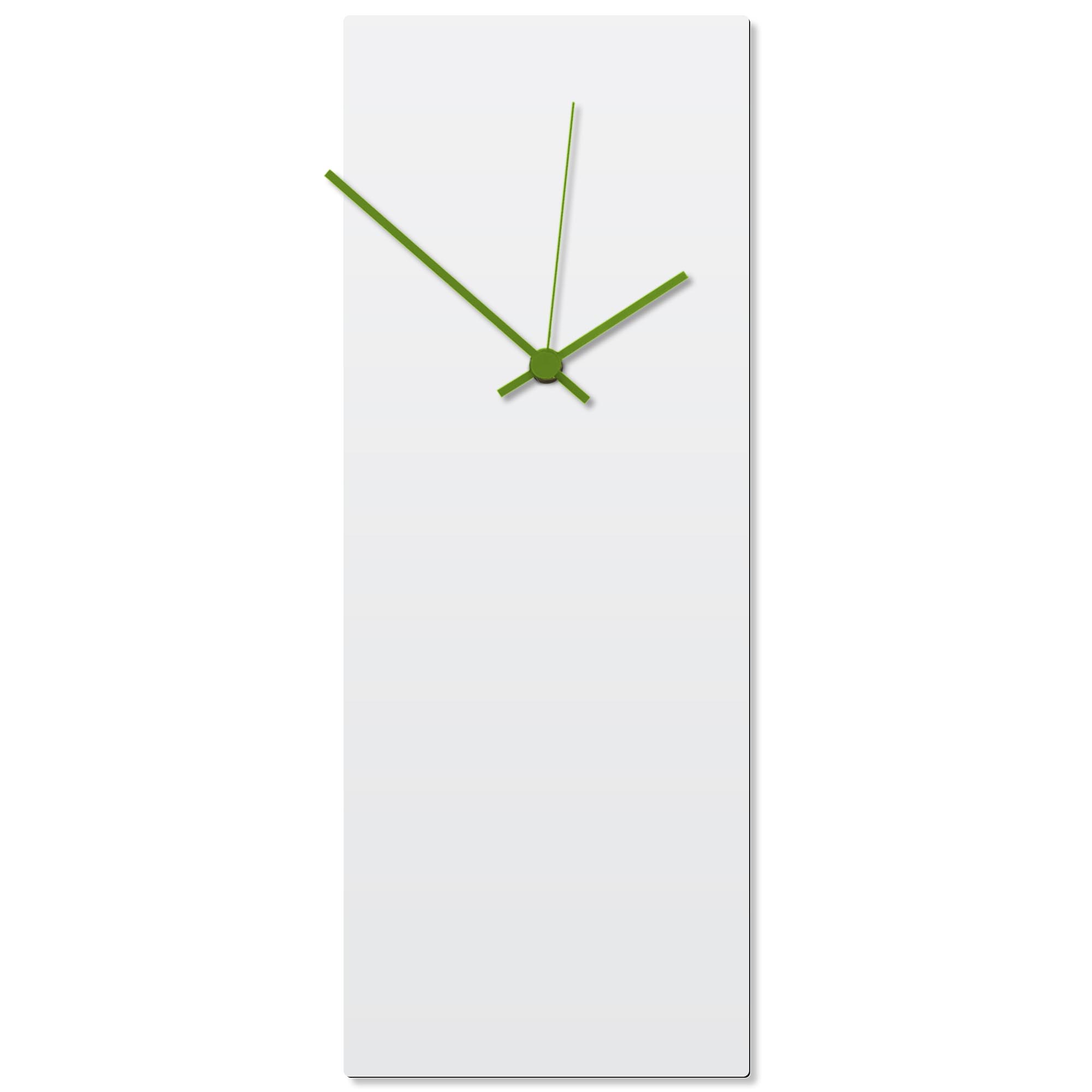 Whiteout Green Clock Large 8.25x22in. Aluminum Polymetal