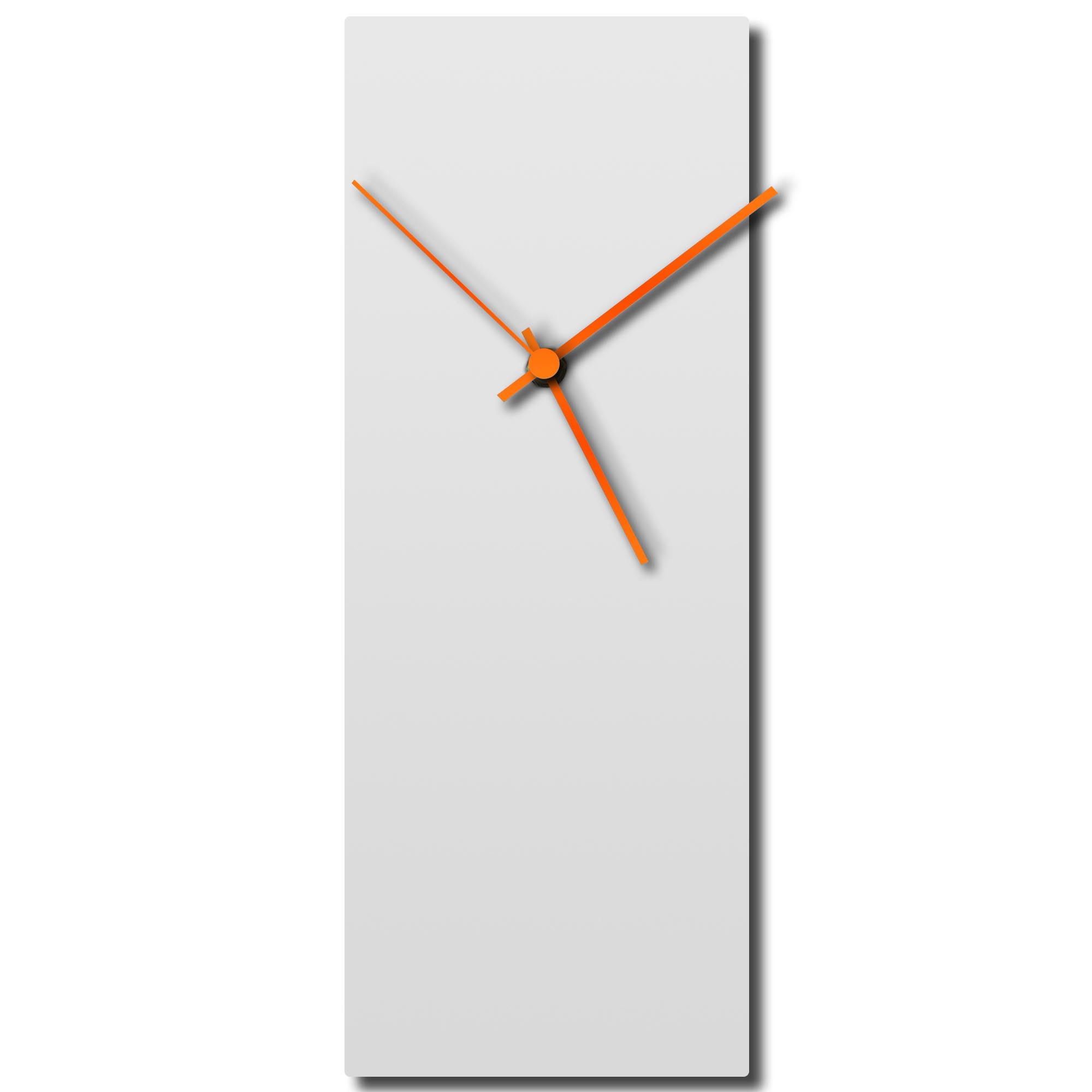 Whiteout Orange Clock 6x16in. Aluminum Polymetal