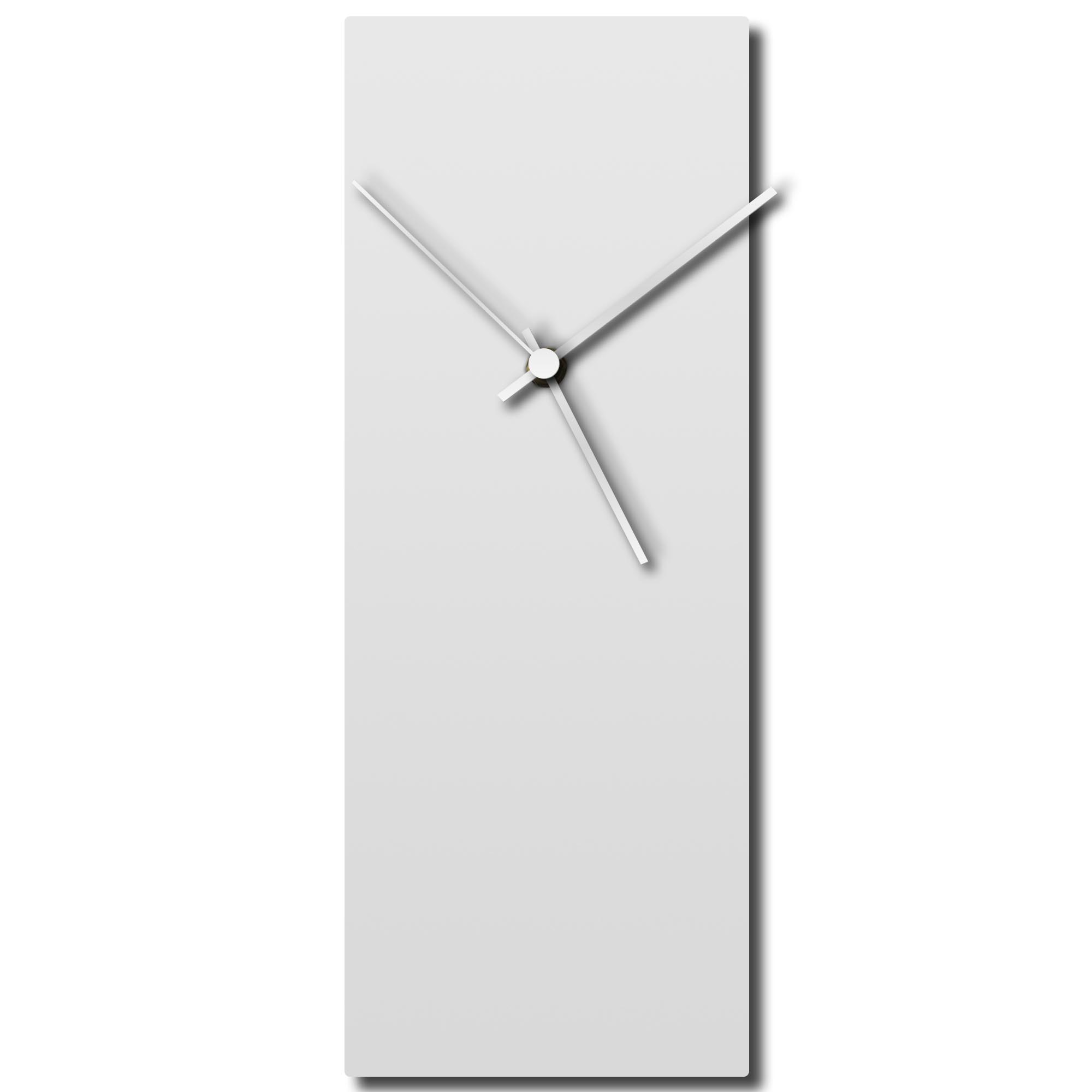 Whiteout White Clock 6x16in. Aluminum Polymetal