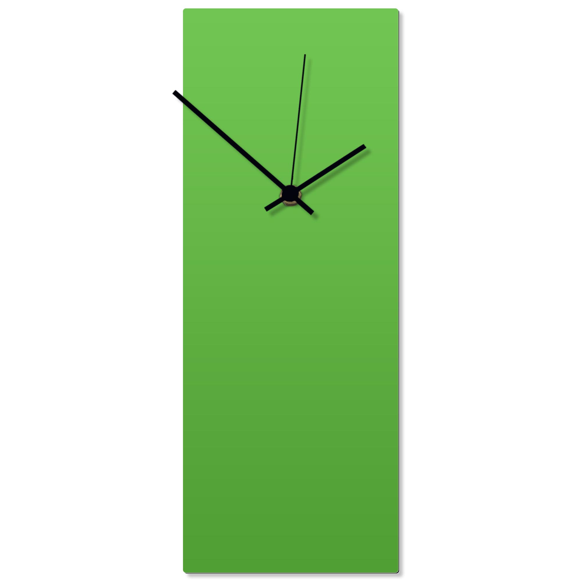 Greenout Black Clock 6x16in. Aluminum Polymetal