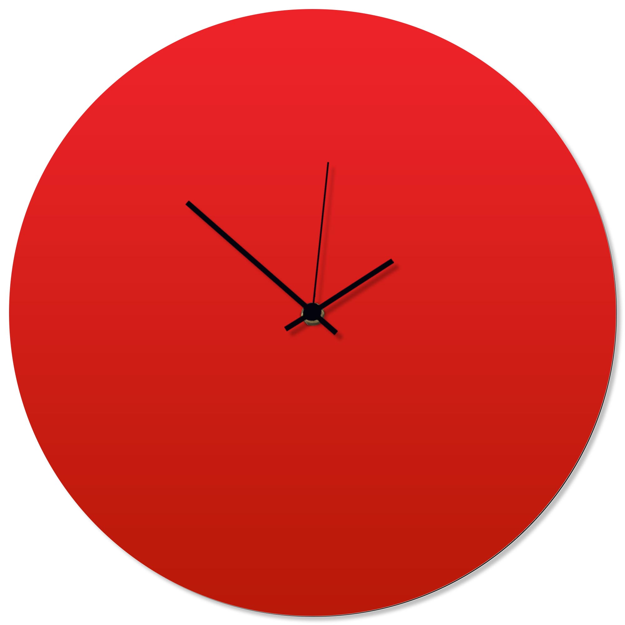 Redout Black Circle Clock 16x16in. Aluminum Polymetal