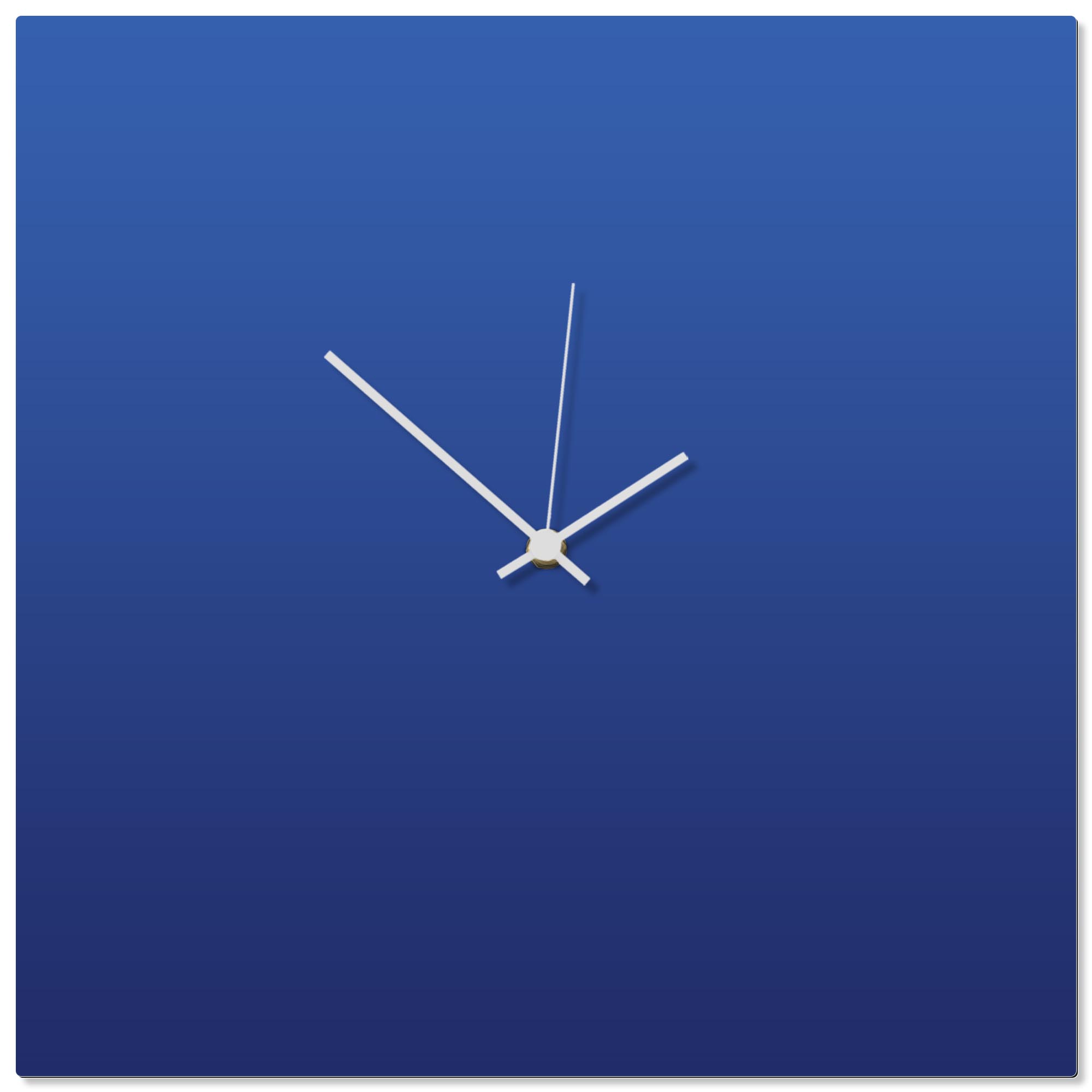 Blueout White Square Clock 16x16in. Aluminum Polymetal