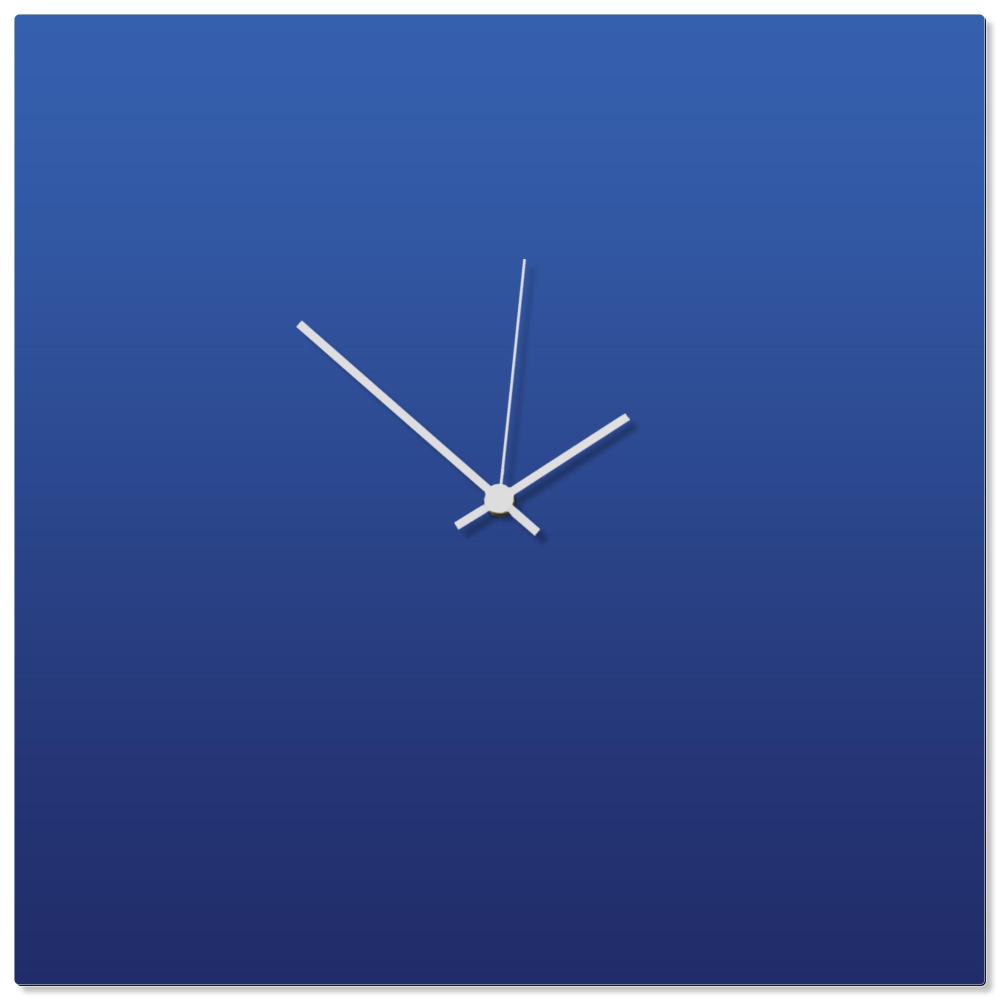 Blueout White Square Clock Large 23x23in. Aluminum Polymetal