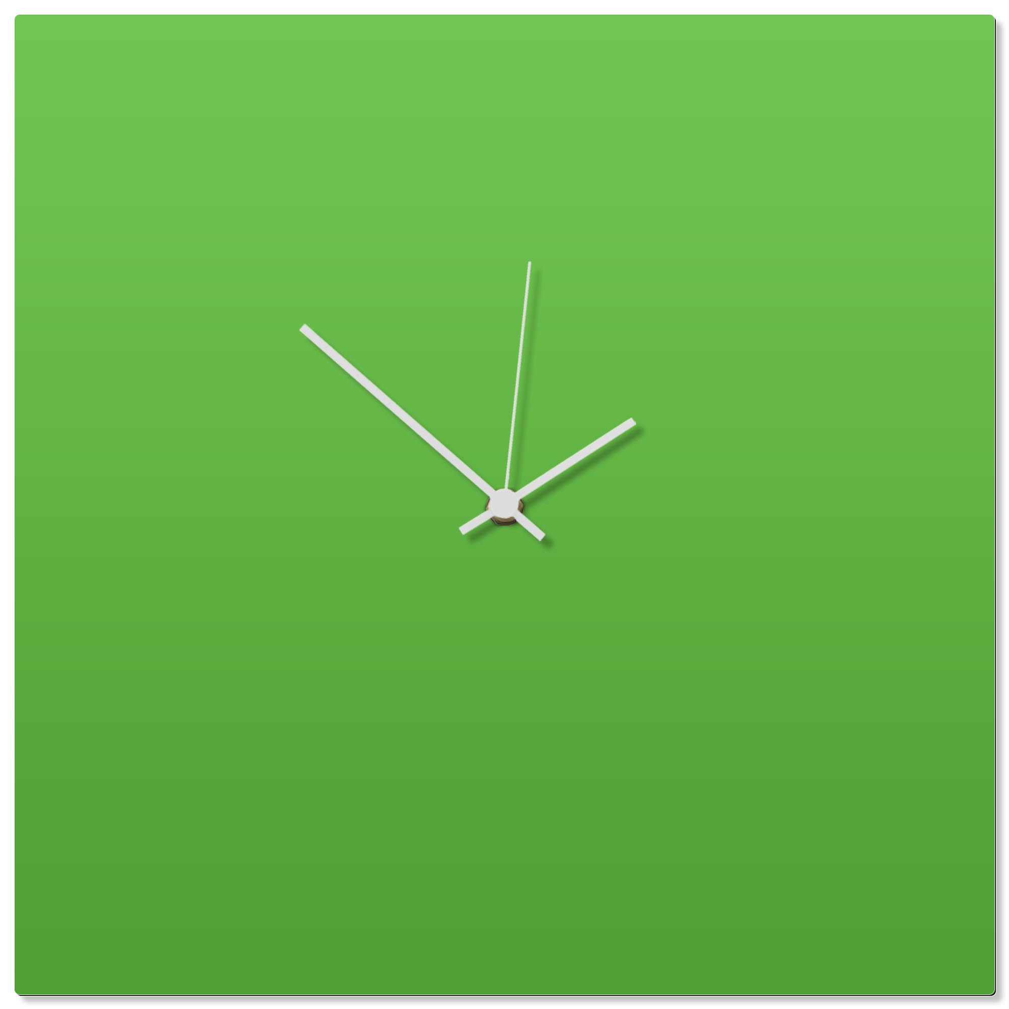 Greenout White Square Clock 16x16in. Aluminum Polymetal