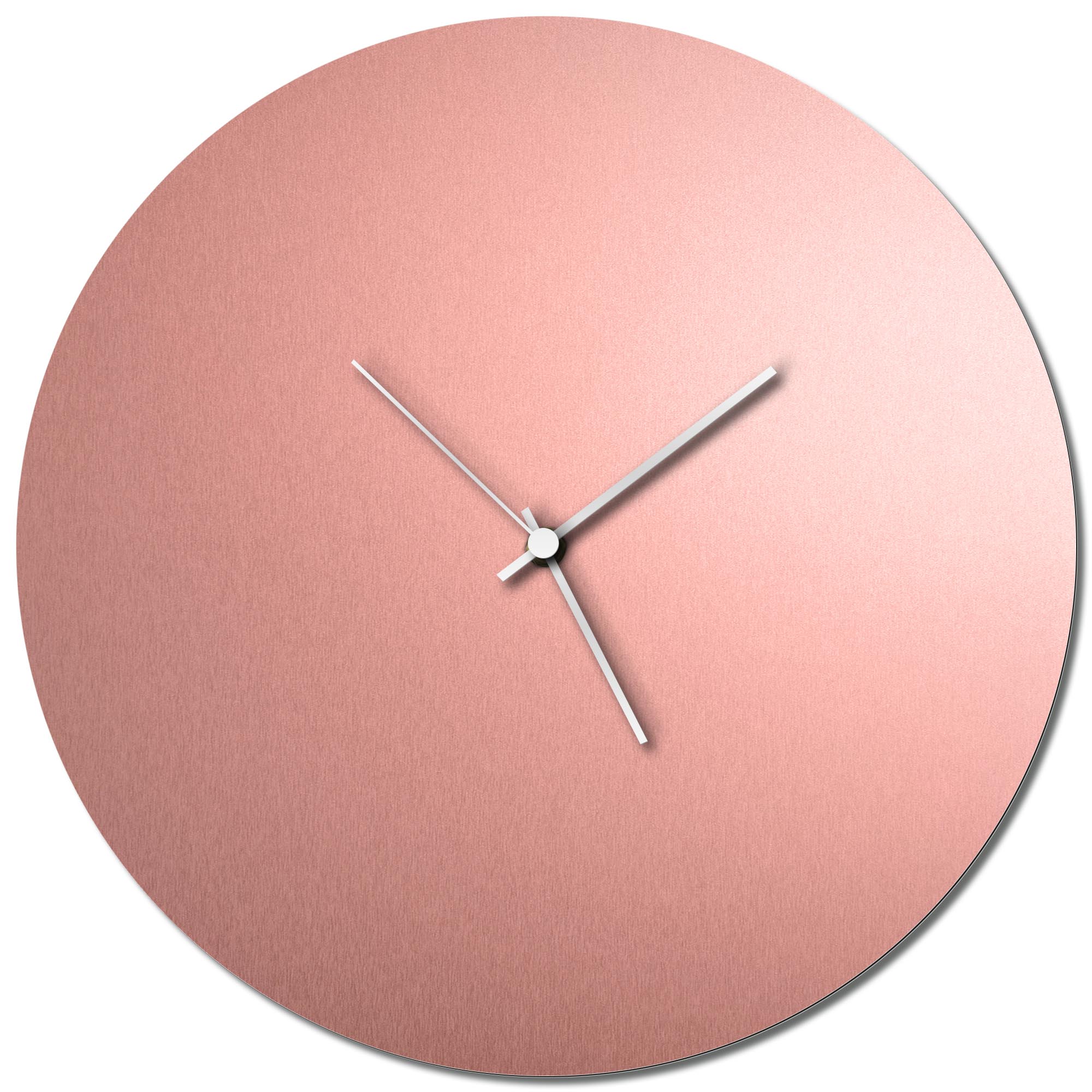 Adam Schwoeppe 'Coppersmith Circle Clock White' Midcentury Modern Style Wall Clock