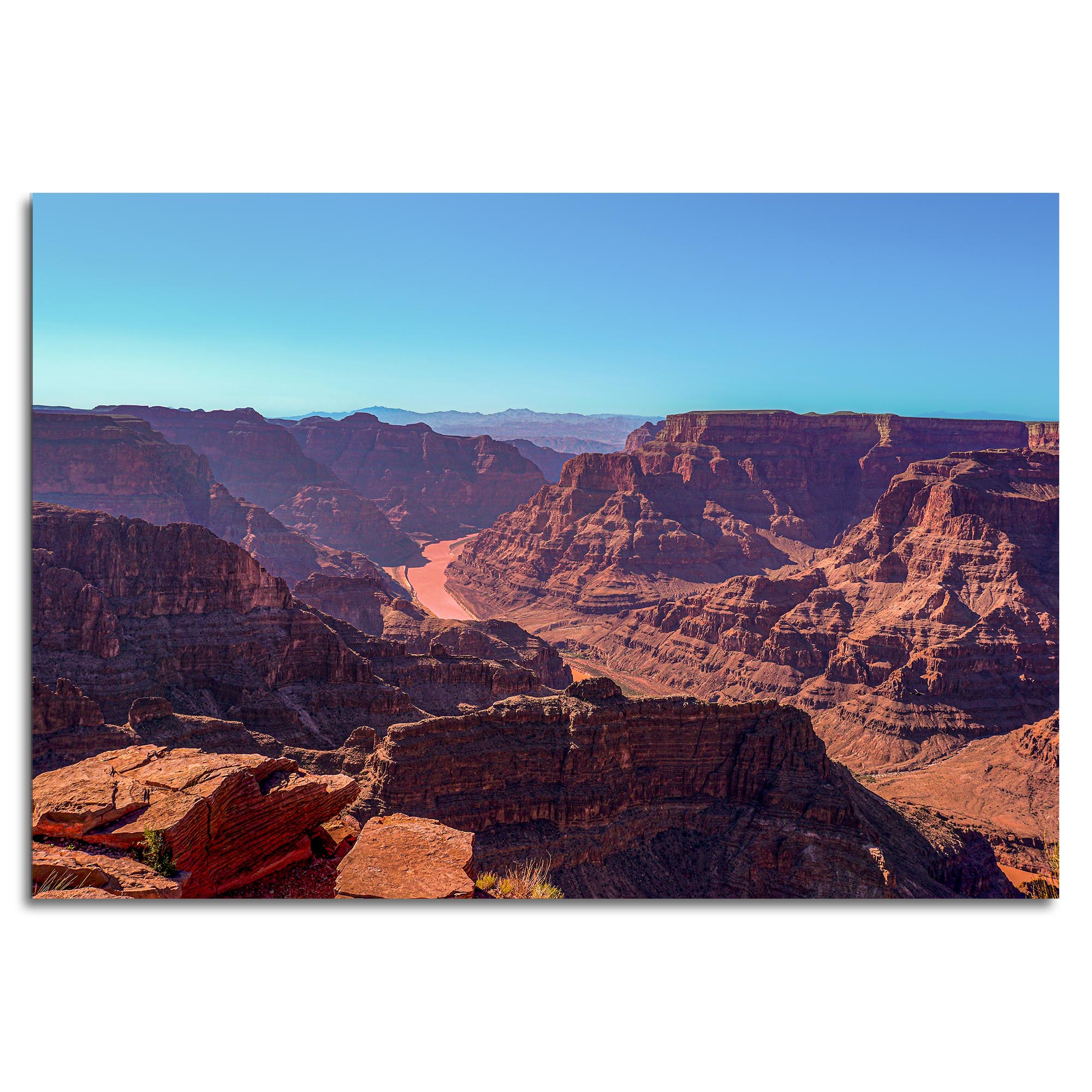 Adam Utz 'Grand Canyon in Red' 32in x 22in Contemporary Style Desert Art