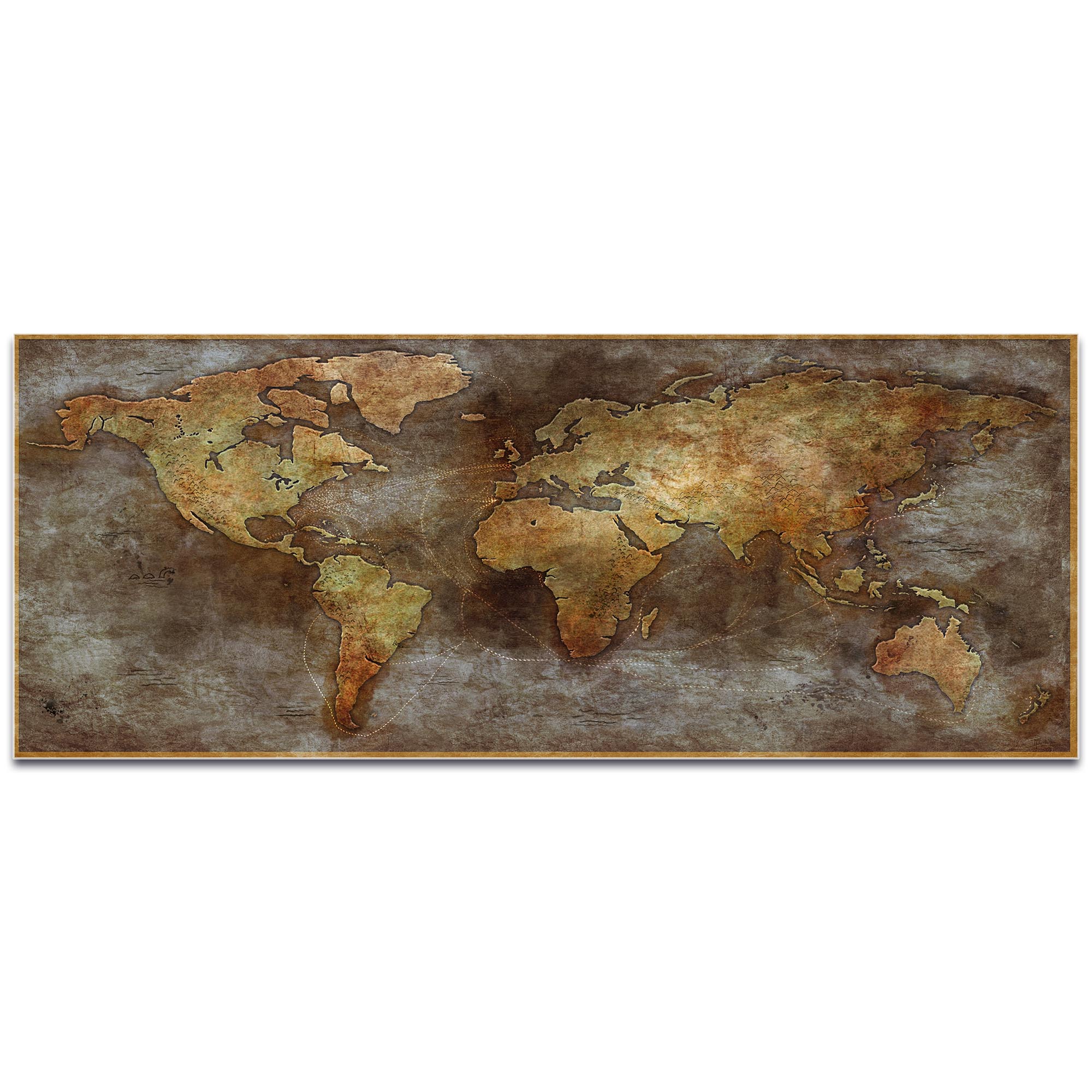 World Map Art '1800s Trade Routes Map' - Old World Wall Decor on Metal or Acrylic - Image 2