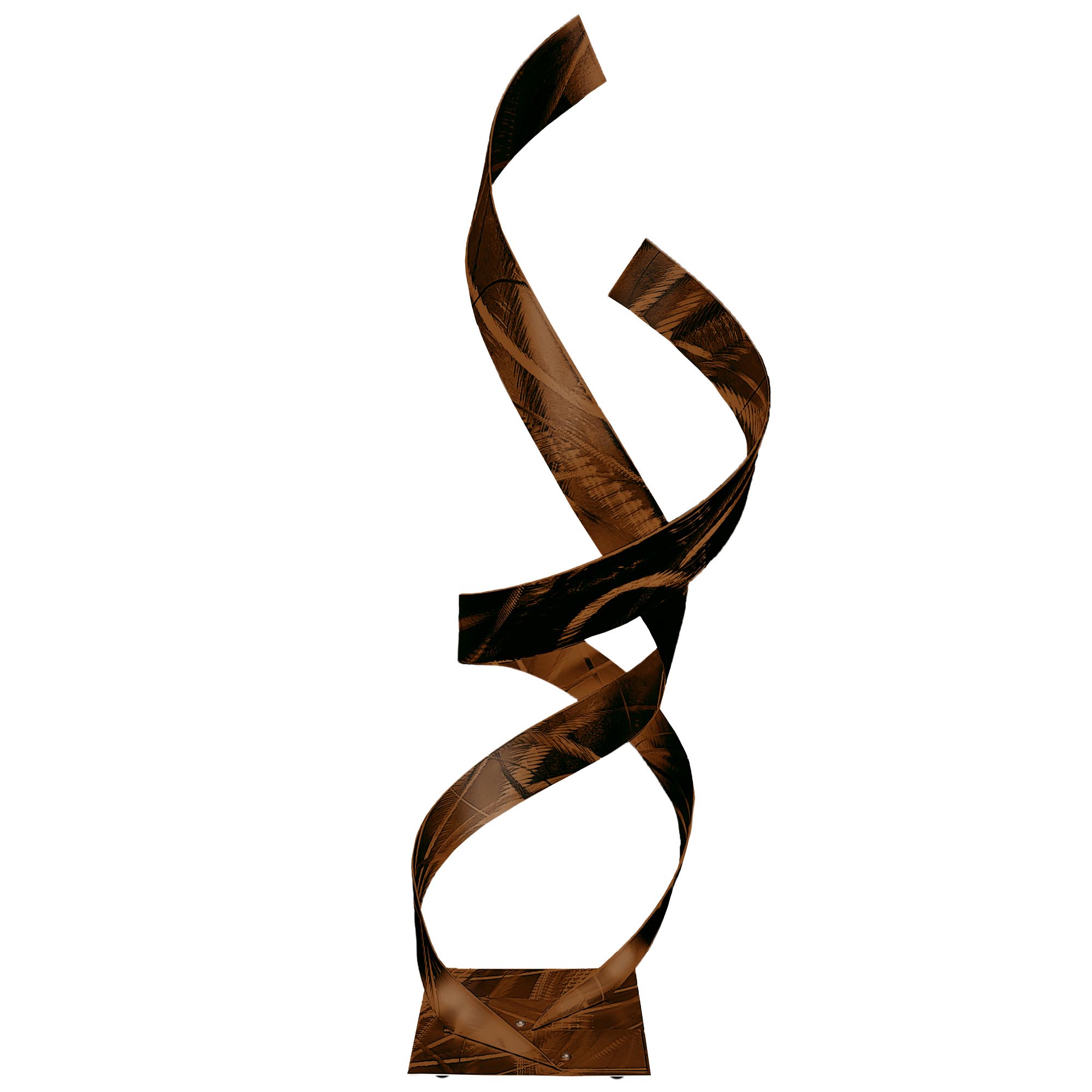 Carlos Jacobs 'Two Lovers in Brown' 10in x 33in Contemporary Style Metal Sculpture