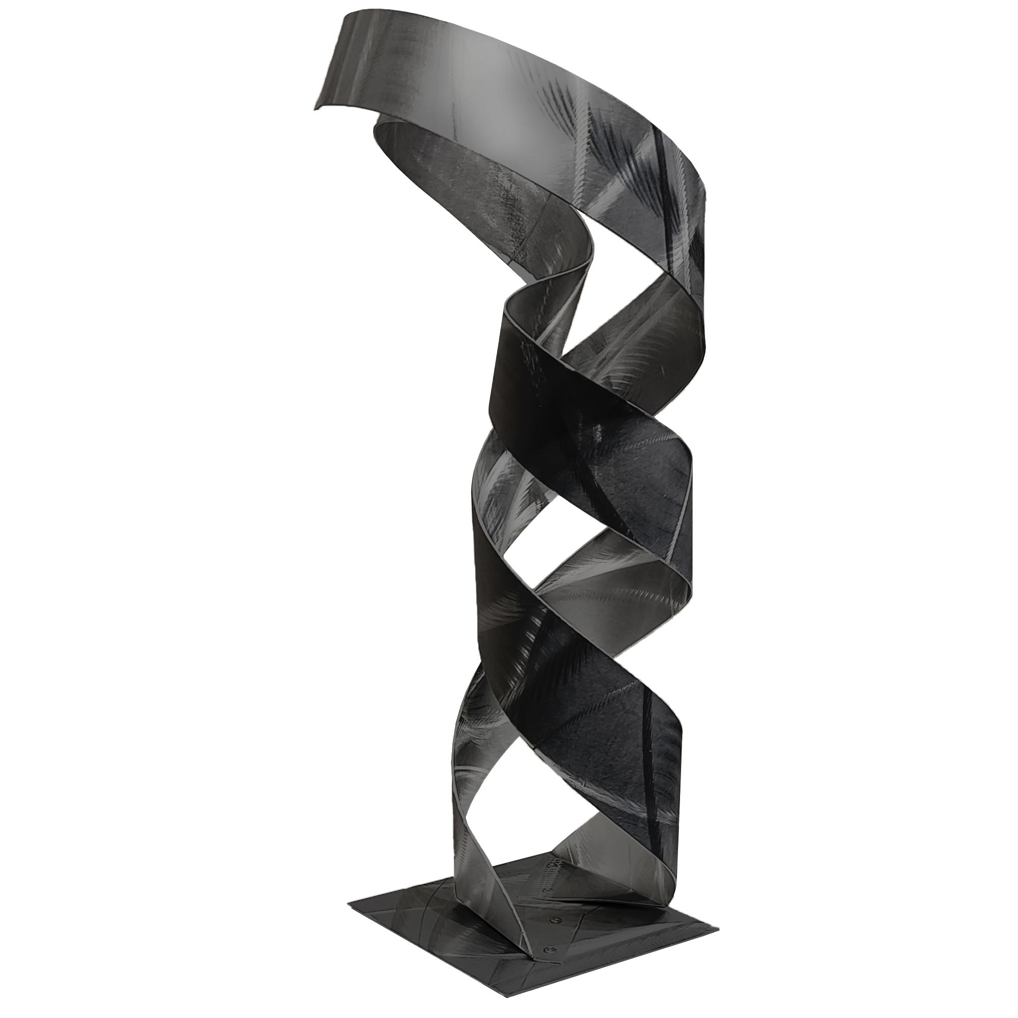 Continuum in Black by Carlos Jacobs - Metal Sculpture, Modern Decor (10x25in.) - Image 2