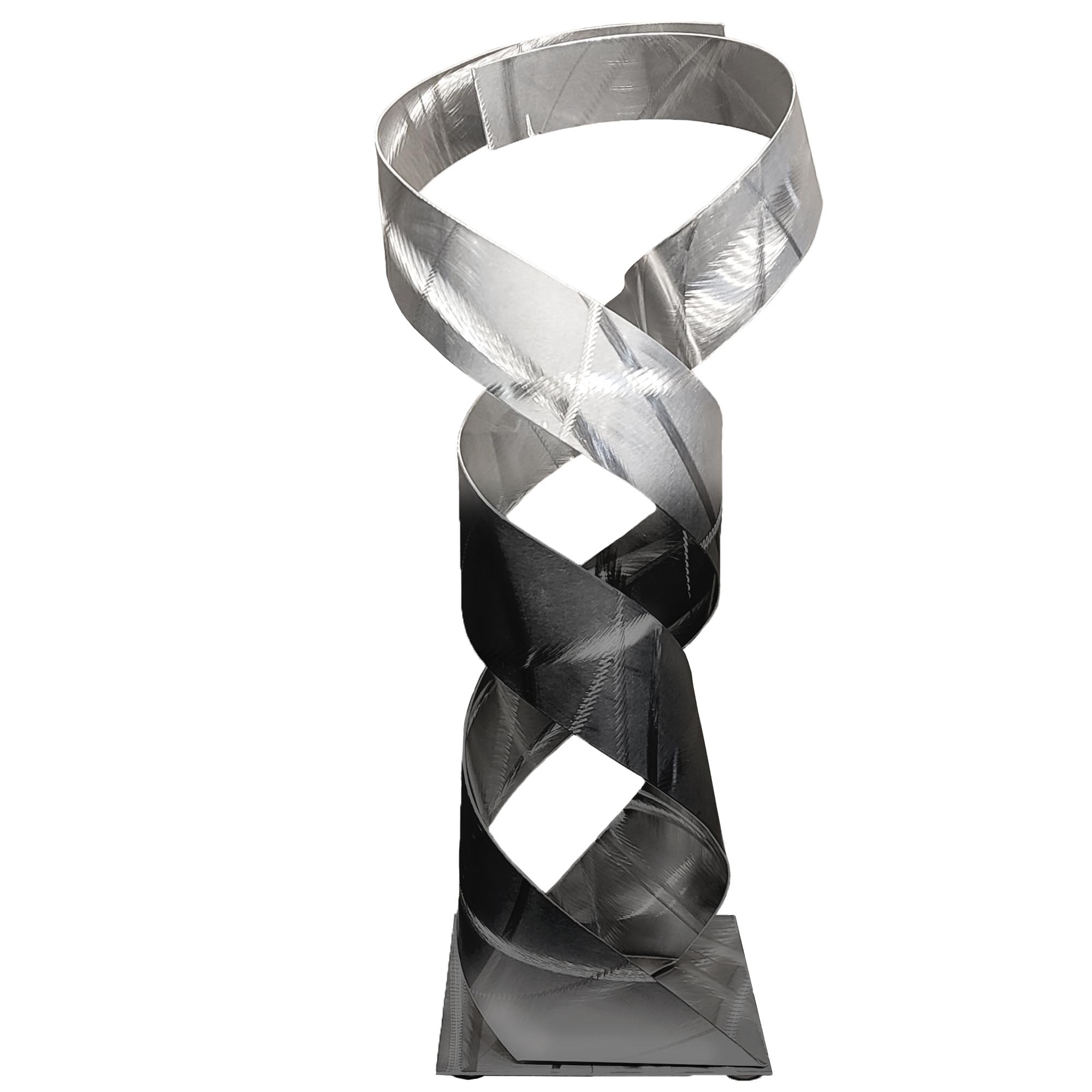 Carlos Jacobs 'Continuum Black Fade' 10in x 25in Contemporary Style Metal Sculpture