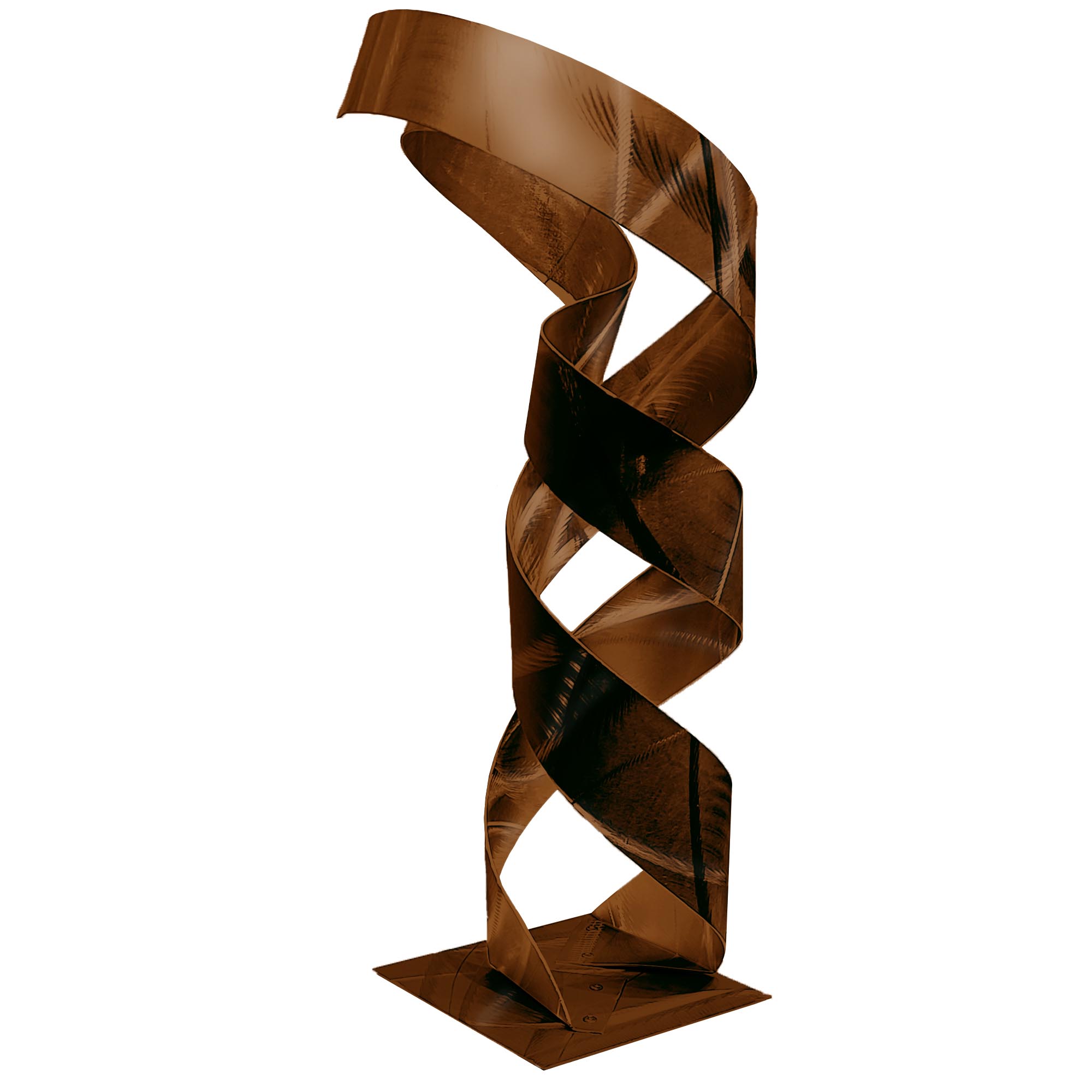 Continuum in Brown by Carlos Jacobs - Metal Sculpture, Modern Decor (10x25in.) - Image 2