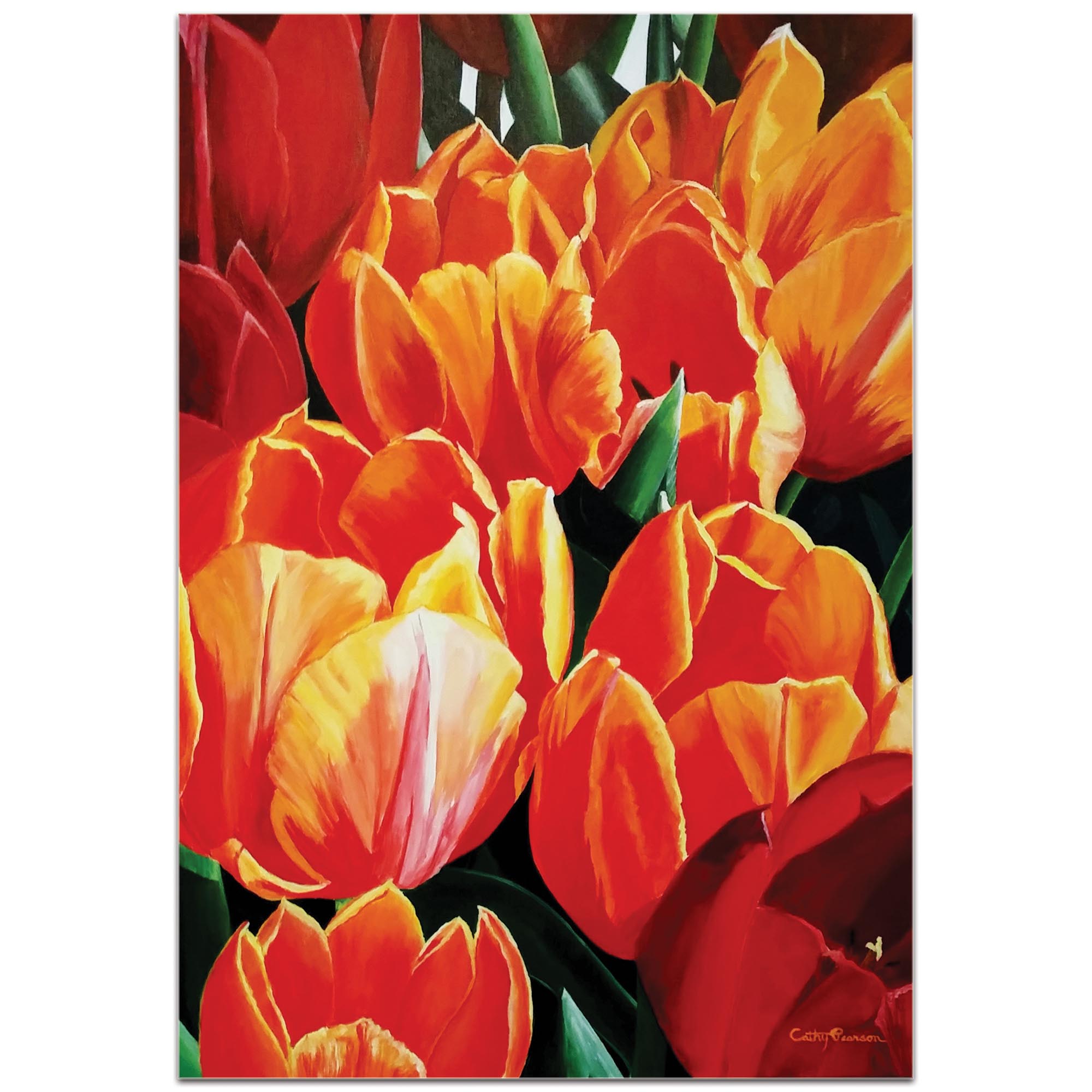 Traditional Wall Art 'Tulip Bonanza' - Floral Decor on Metal or Plexiglass - Image 2