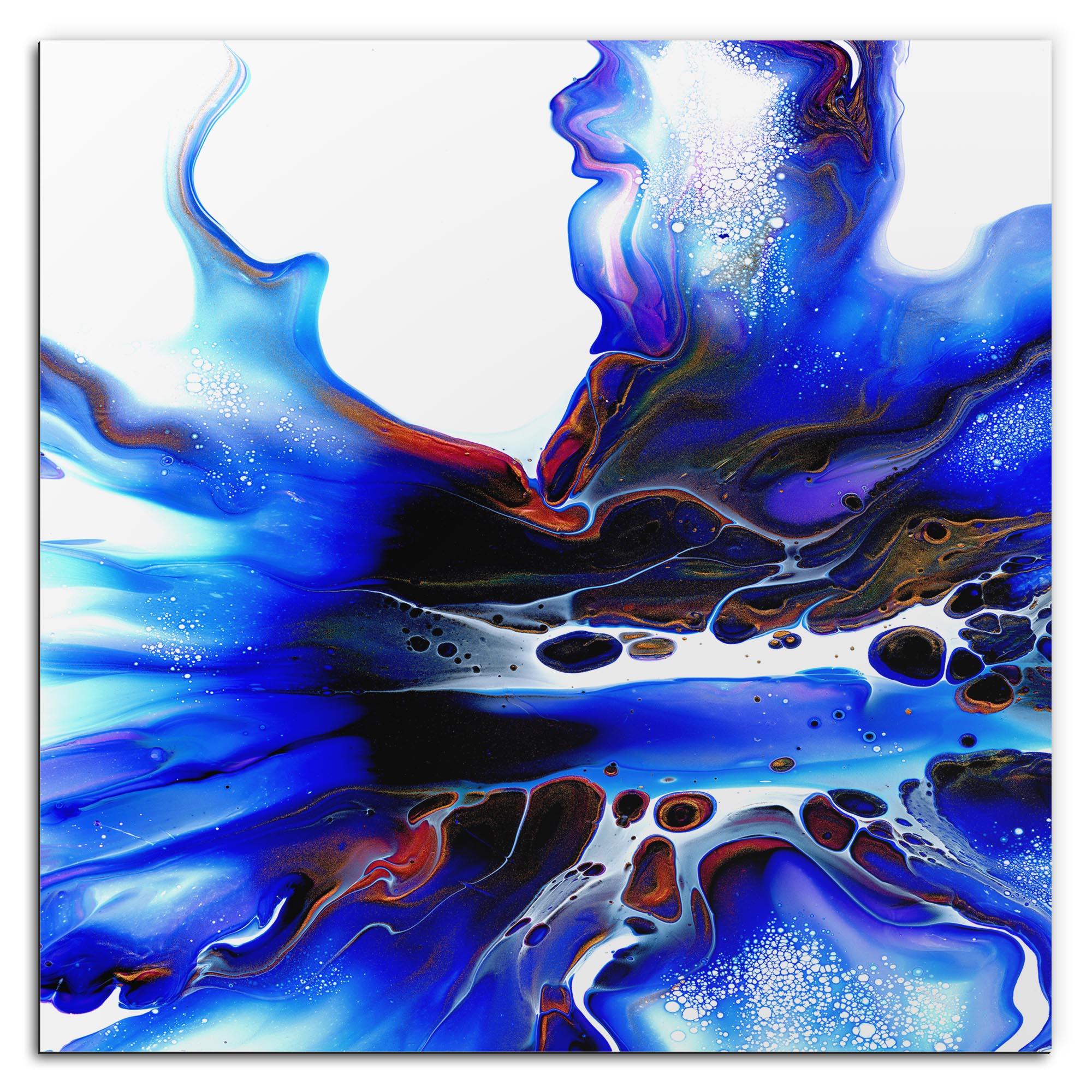 Elana Reiter 'Cavern' 36in x 36in Contemporary Style Abstract Wall Art