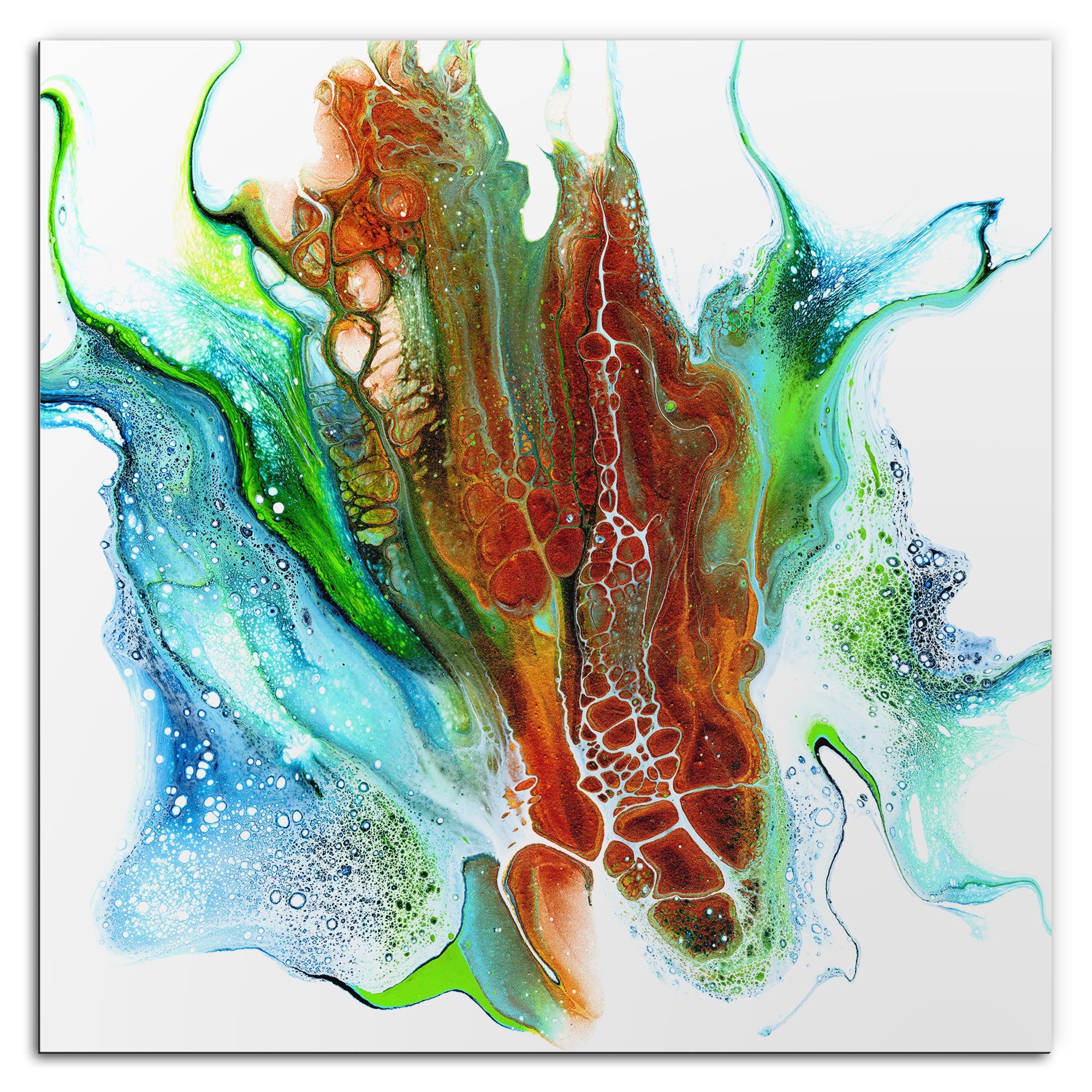 Elana Richardson 'Oxidation' 36in x 36in Contemporary Style Abstract Wall Art