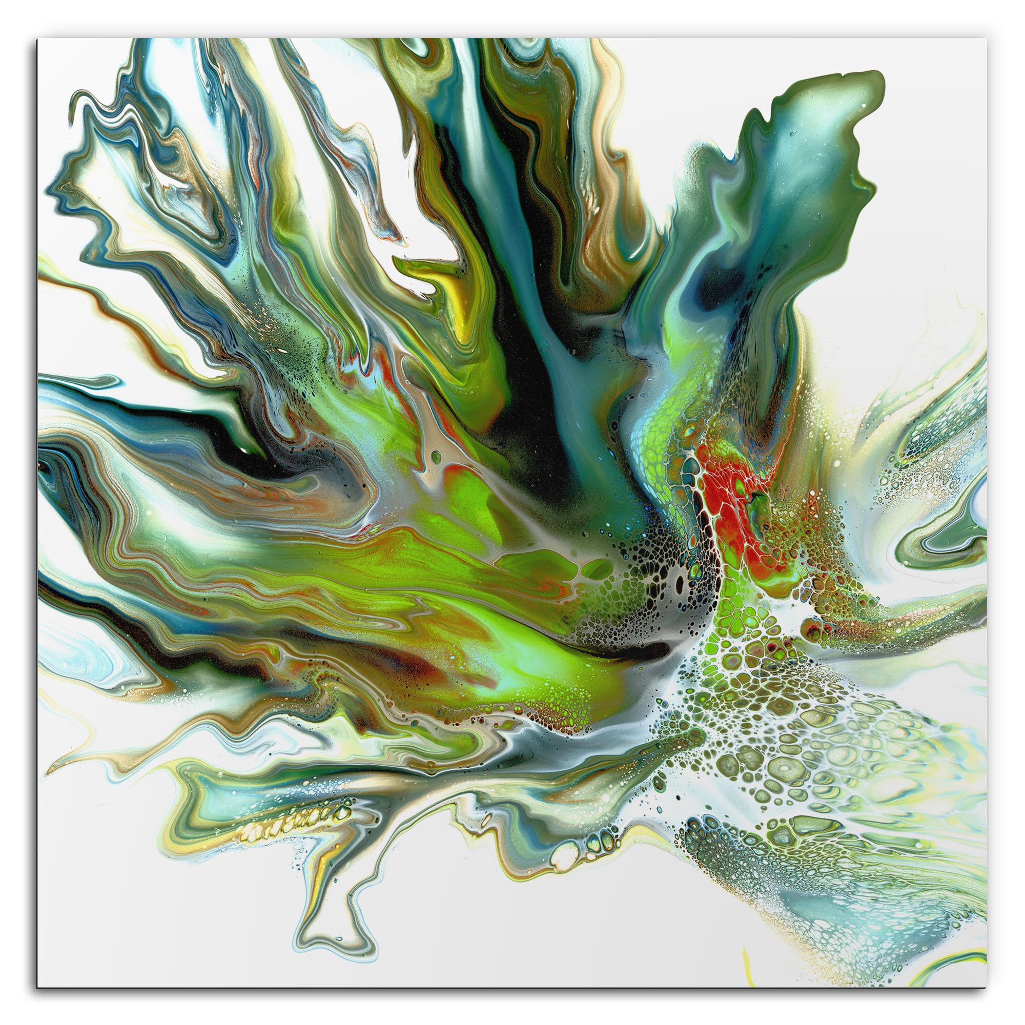 Elana Richardson 'Mossy' 36in x 36in Contemporary Style Abstract Wall Art