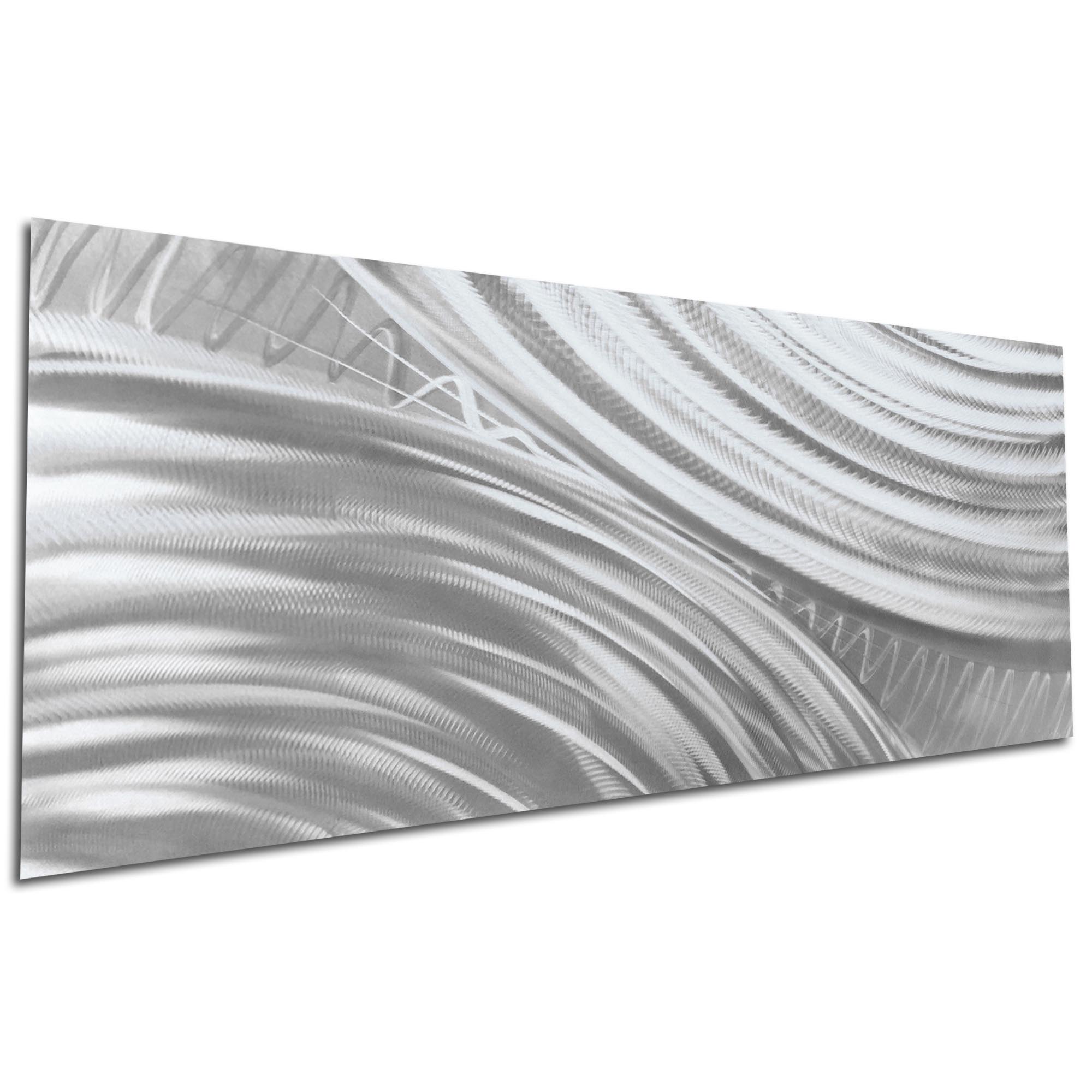 Moment of Impact Silver by Helena Martin - Original Abstract Art on Ground Metal - Image 3