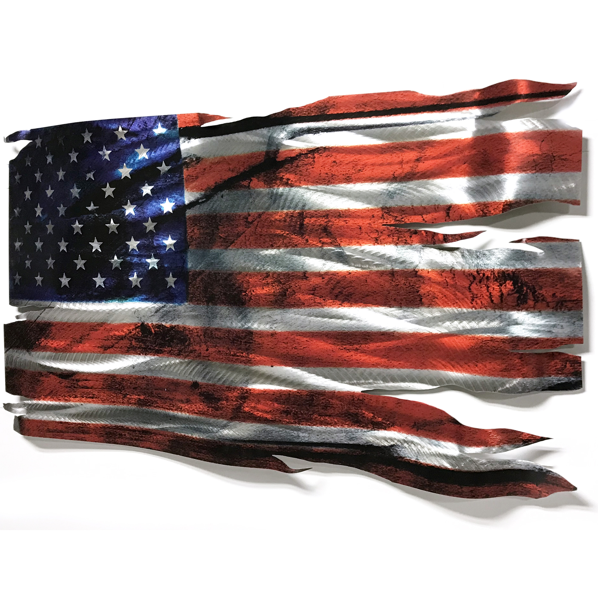 Tattered Glory by Helena Martin | Patriotic Metal Wall Sculpture - HM1776