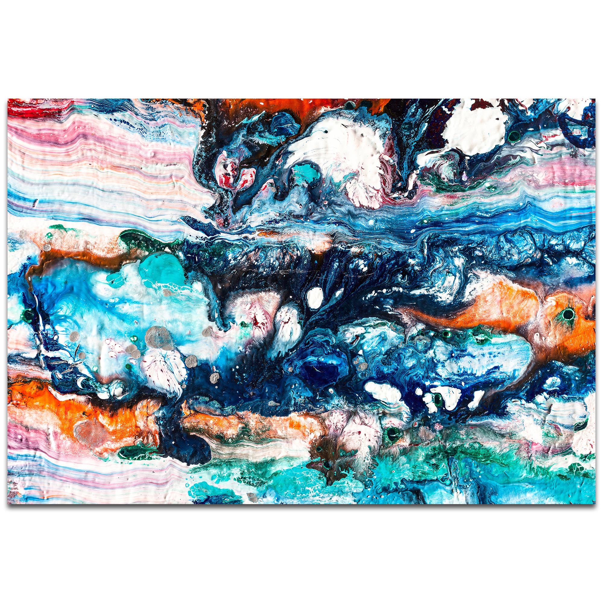 Abstract Wall Art 'Sunset On Her Breath 4' - Colorful Urban Decor on Metal or Plexiglass