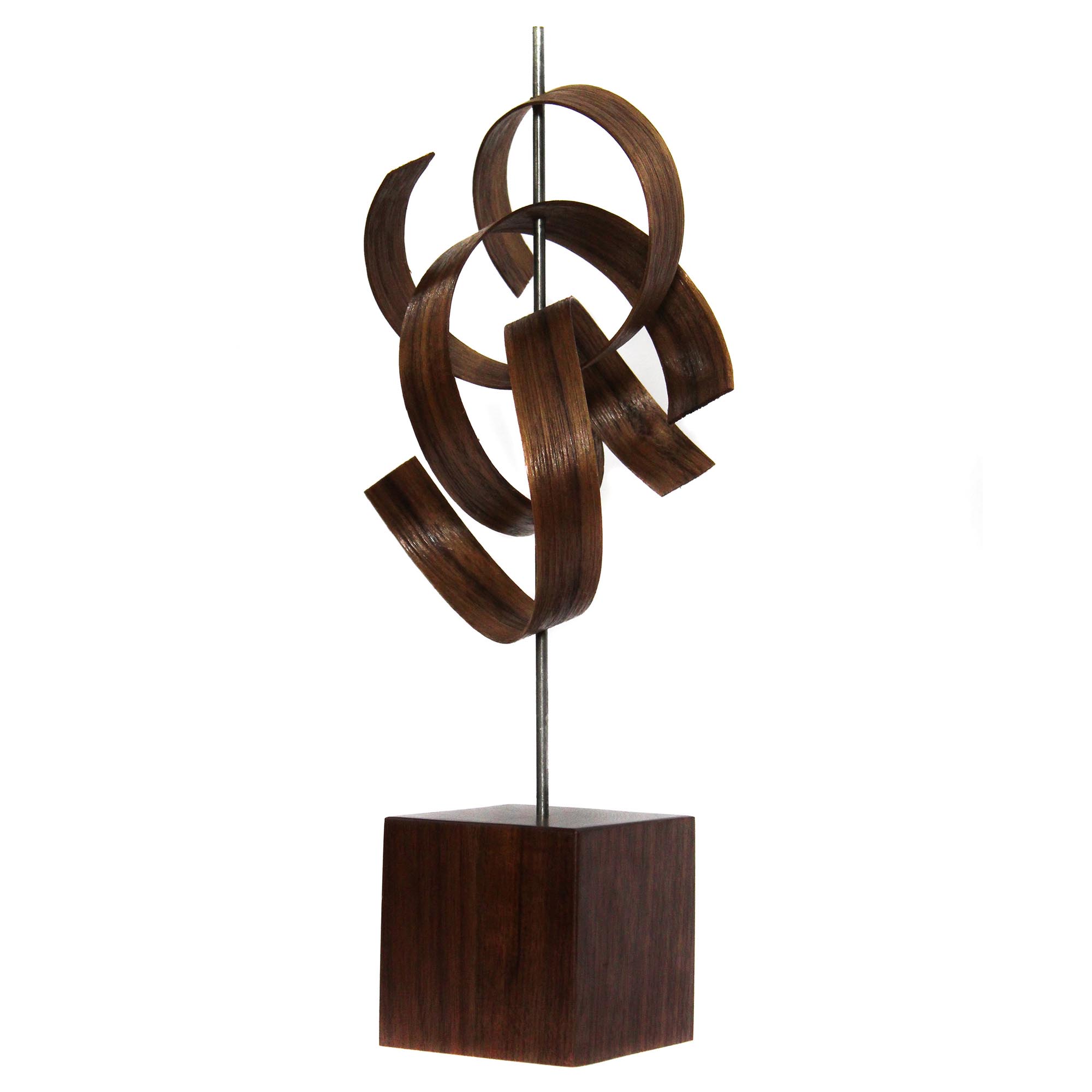 Jackson Wright 'Scribble' 6in x 16in Contemporary Style Modern Wood Sculpture
