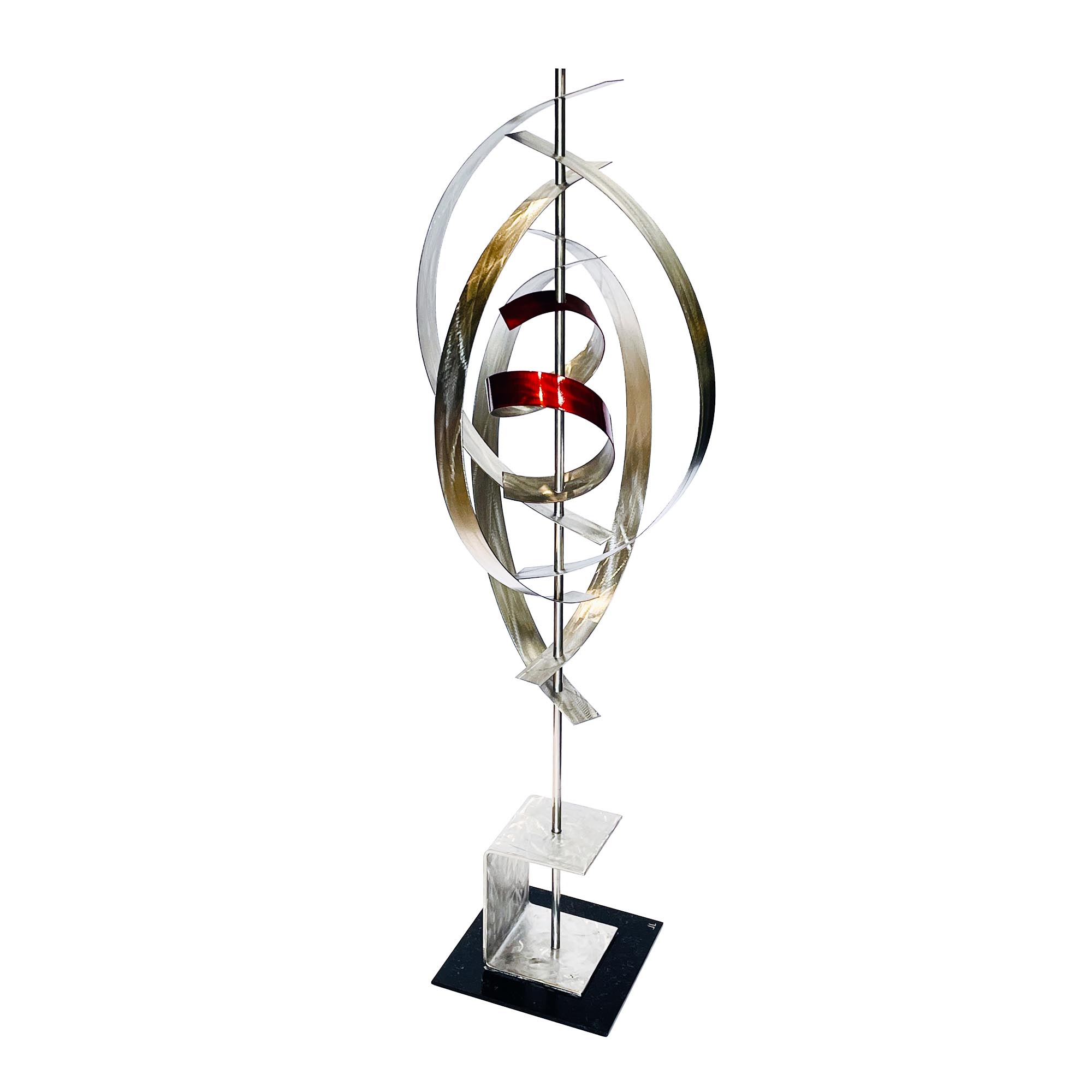 Capture Red by Jackson Wright - Abstract Metal Sculpture, Kinetic Sculpture - Image 2