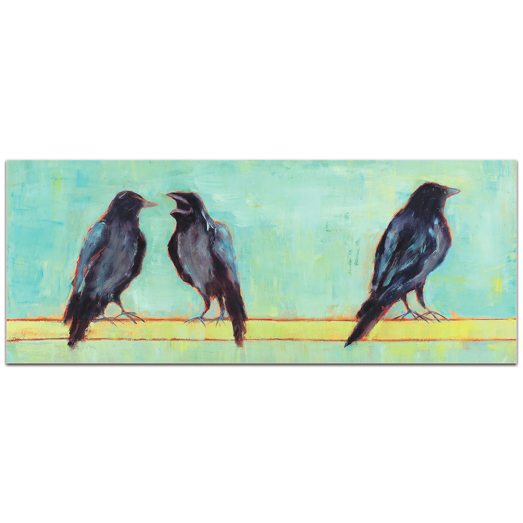 Contemporary Wall Art 'Crow Bar 2 v2' - Urban Birds Decor on Metal or Plexiglass - Image 2