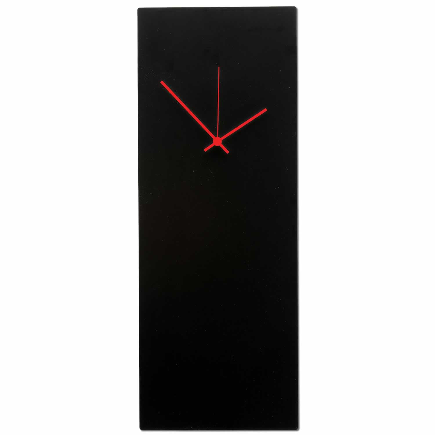 Blackout Red Wall Clock Large - Minimalist Modern