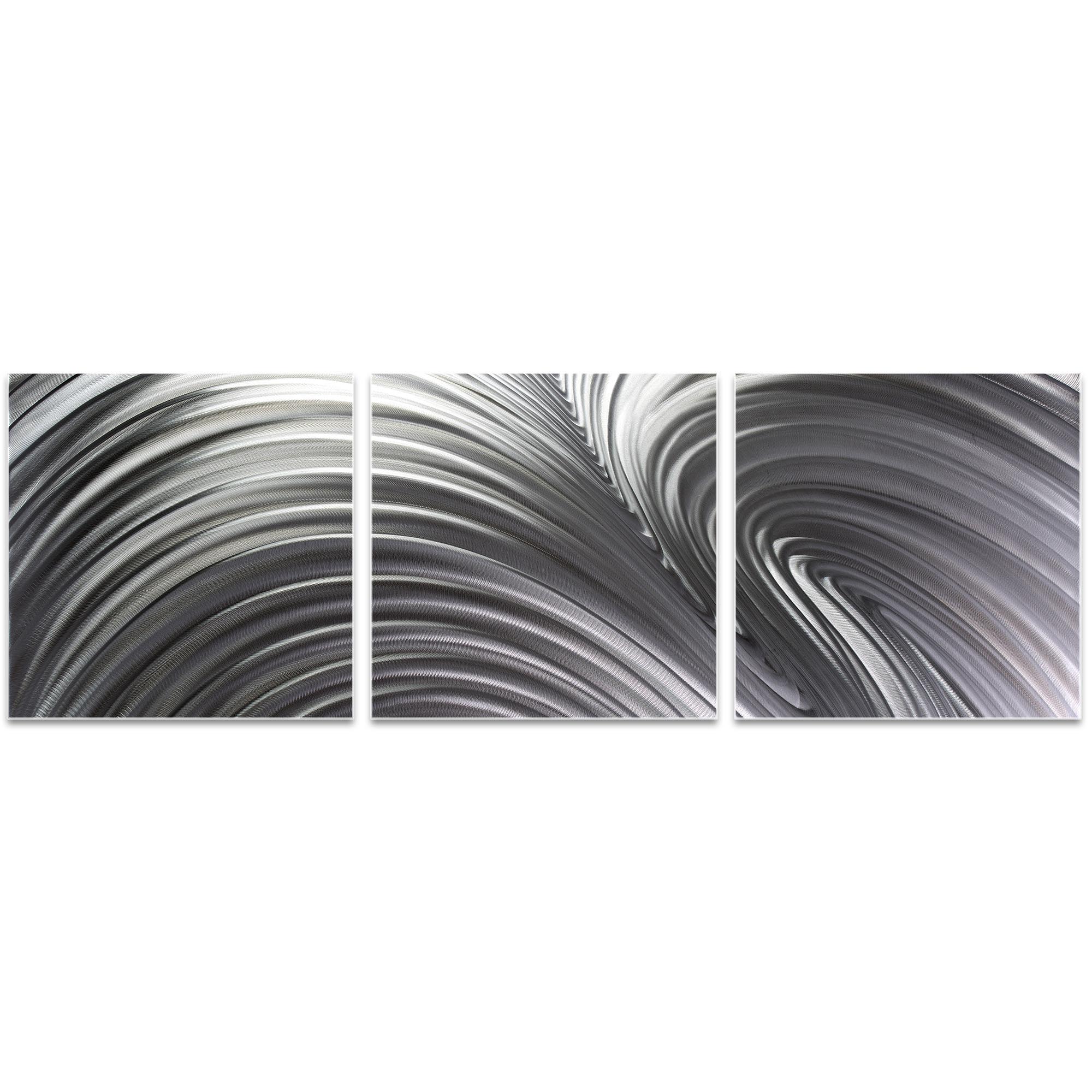 Fusion Triptych 38x12in. Metal or Acrylic Contemporary Decor - Image 2