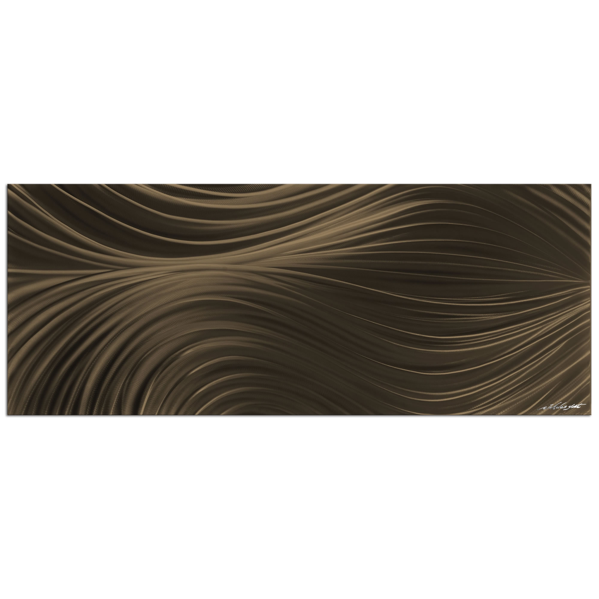 Passing Currents Bronze - Contemporary Metal Wall Art