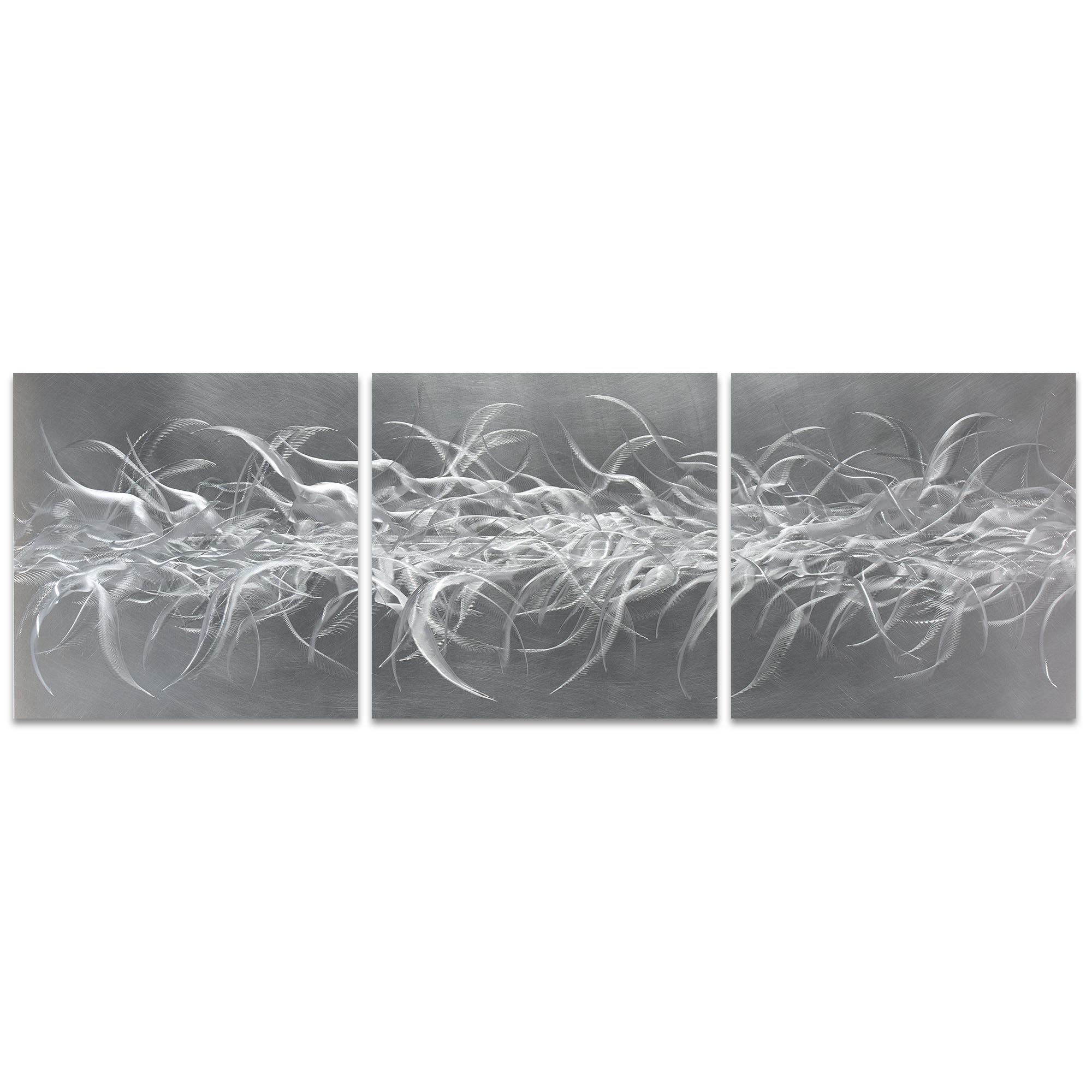 Electric Fields Triptych Large 70x22in. Metal or Acrylic Contemporary Decor