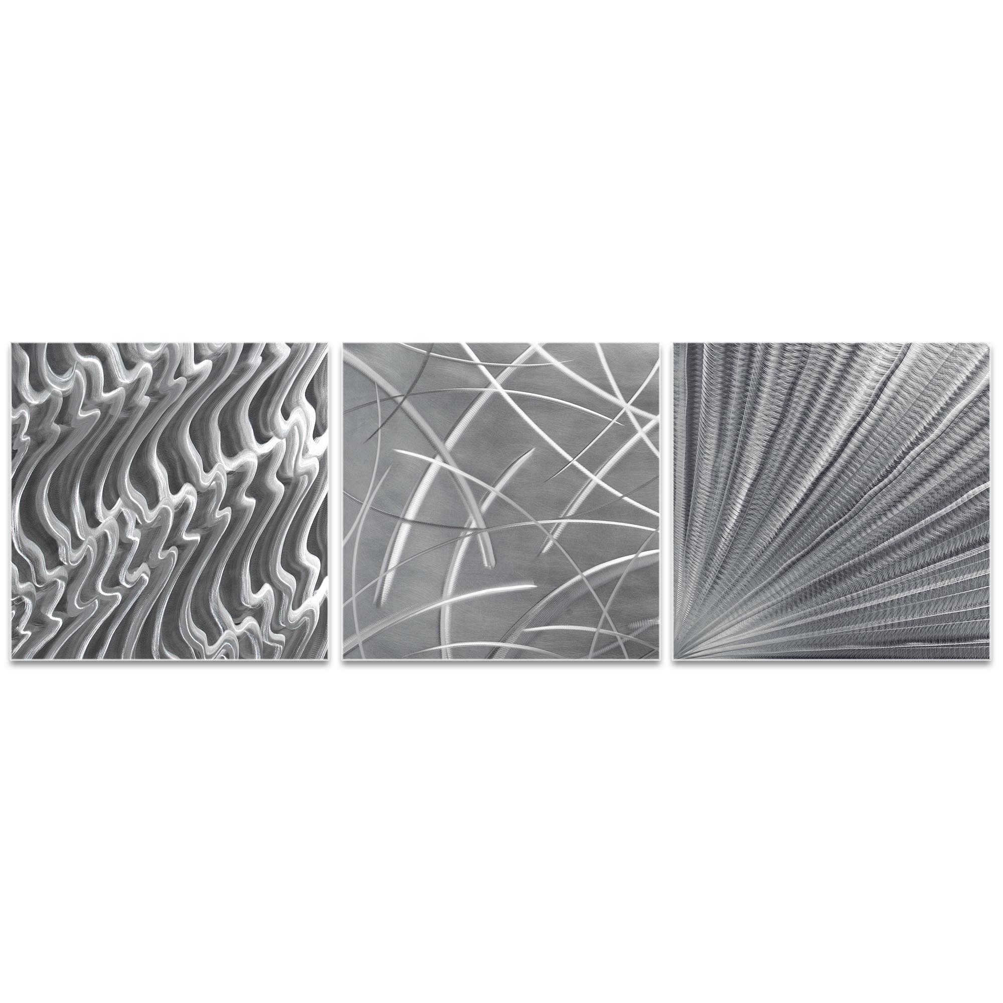 Countless v2 Triptych 38x12in. Metal or Acrylic Contemporary Decor - Image 2