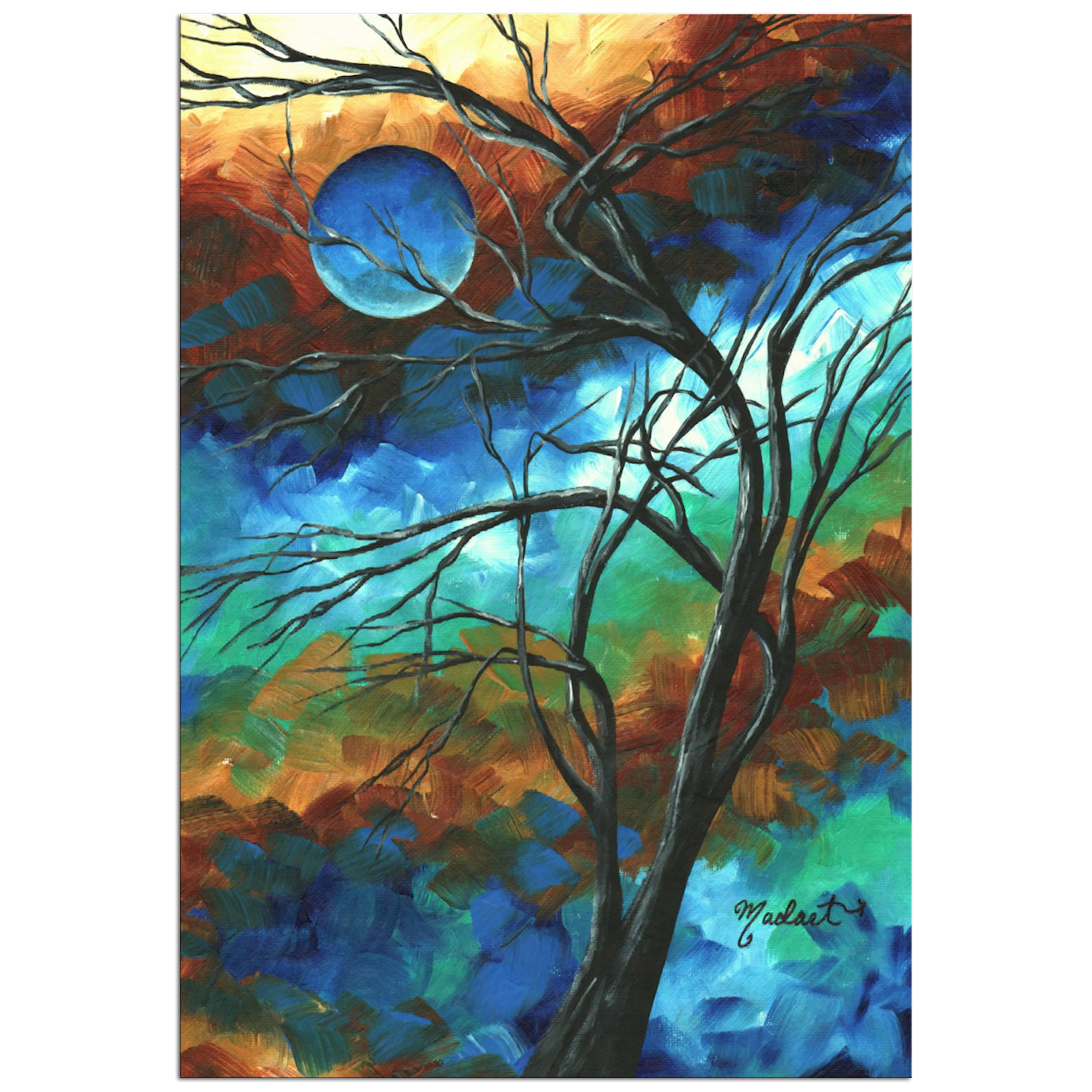 Mystery of the Moon - Abstract Painting Print by Megan Duncanson