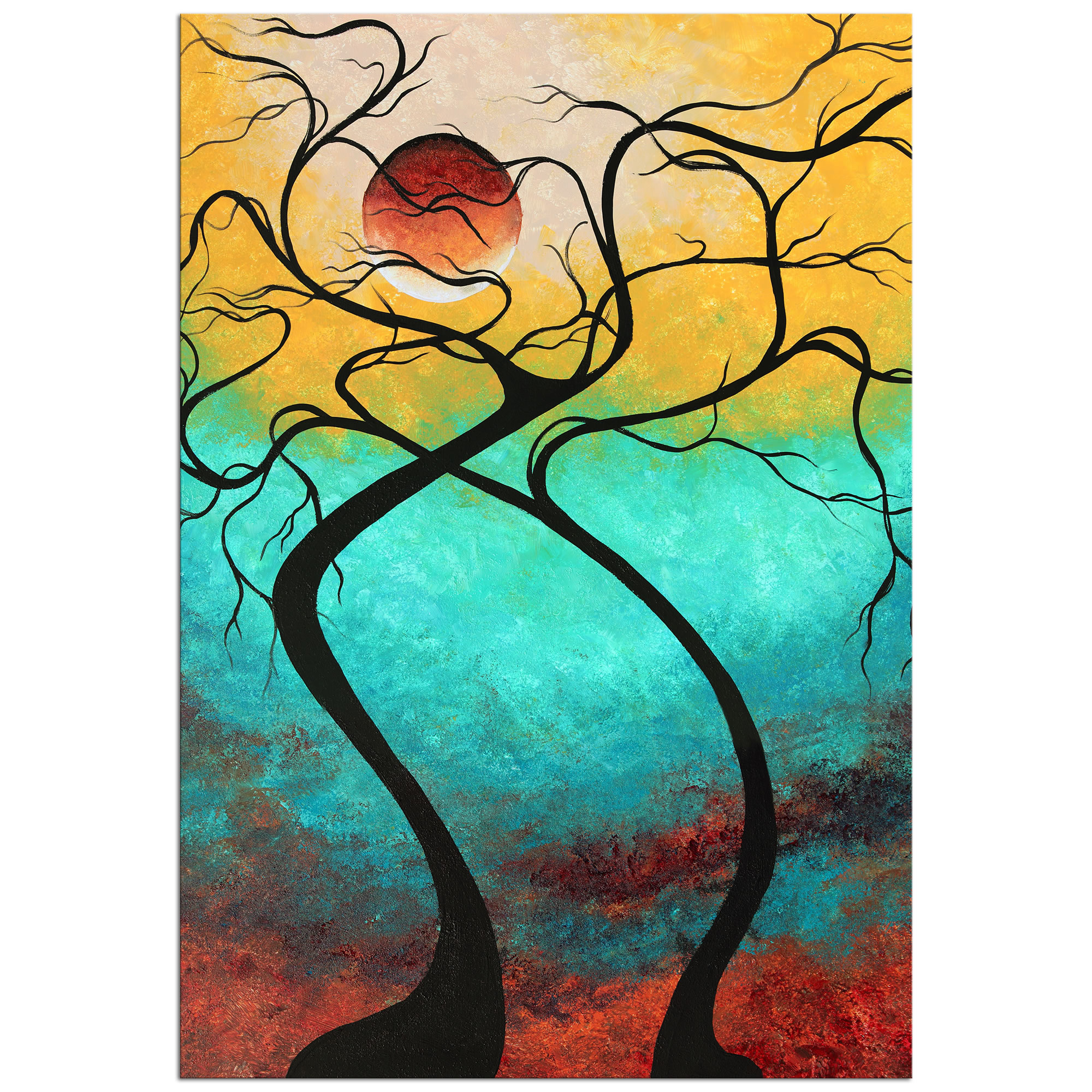 Twisting Love III - Abstract Painting Print by Megan Duncanson