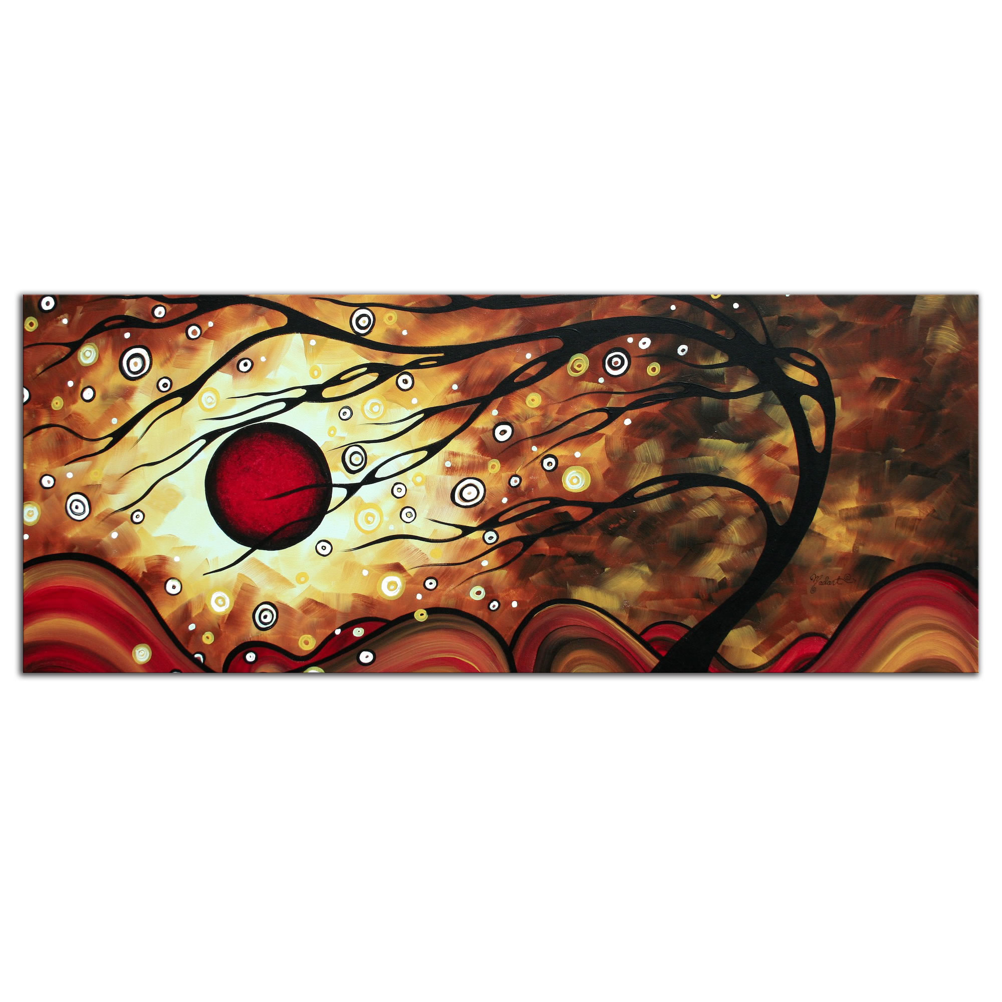 Flaming Desire - Abstract Painting Print by Megan Duncanson