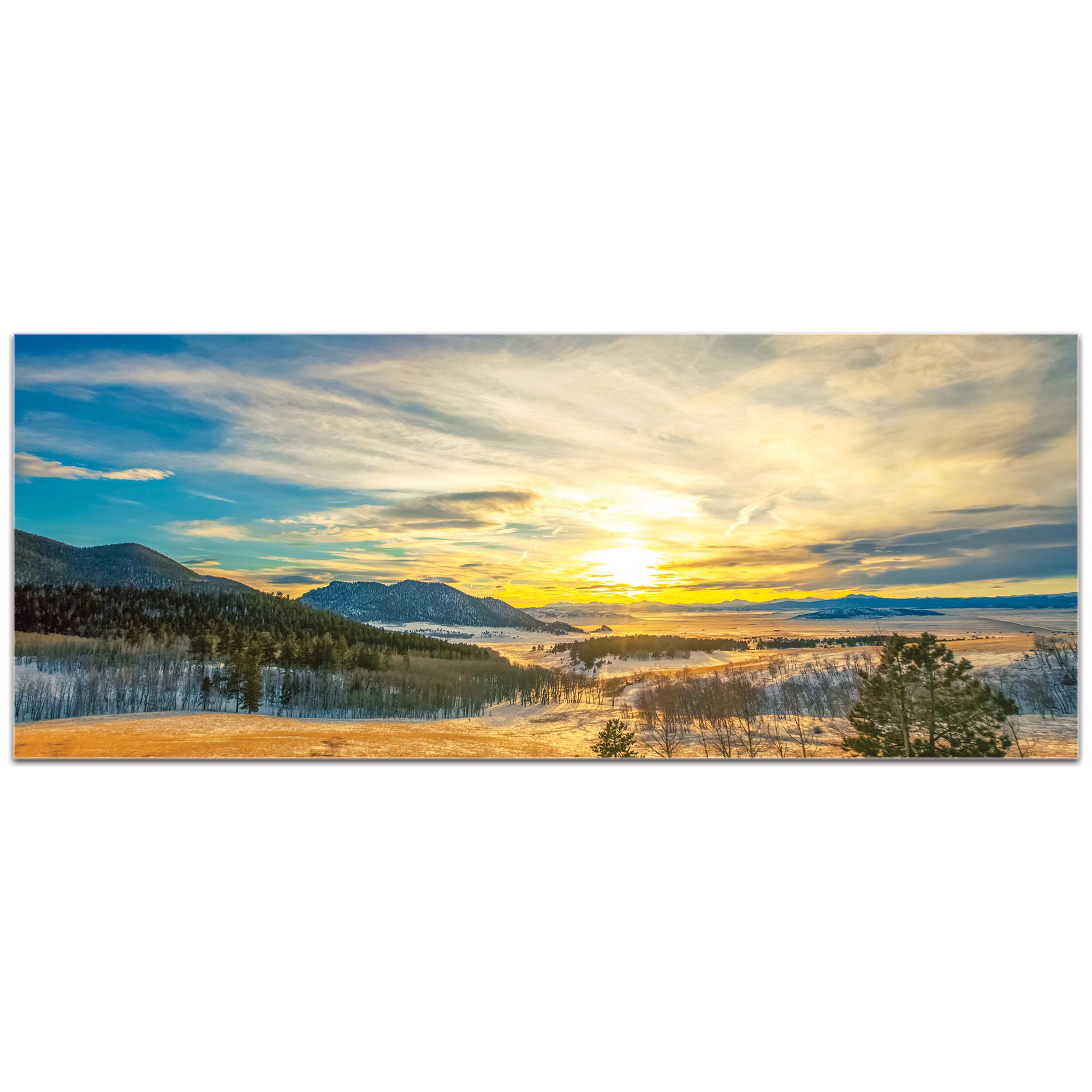 Landscape Photography 'Brisk Sunset' - Winter Sunset Art on Metal or Plexiglass - Image 2