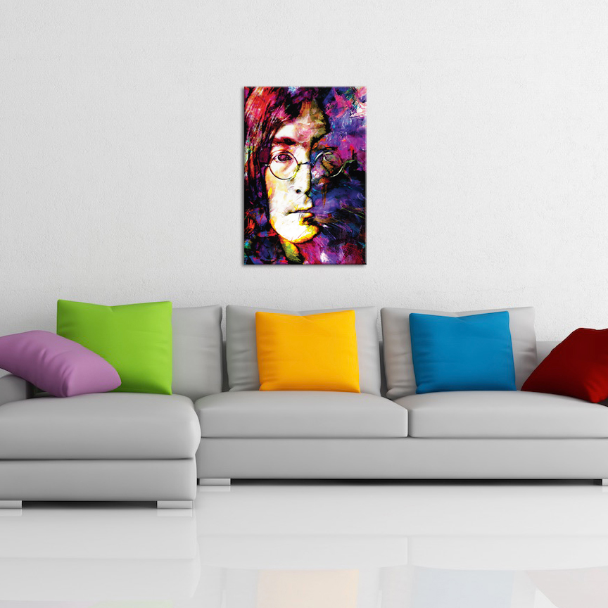 John Lennon Study 2 | Pop Art Beatles Painting by Mark Lewis, Signed & Numbered Limited Edition - ML0004