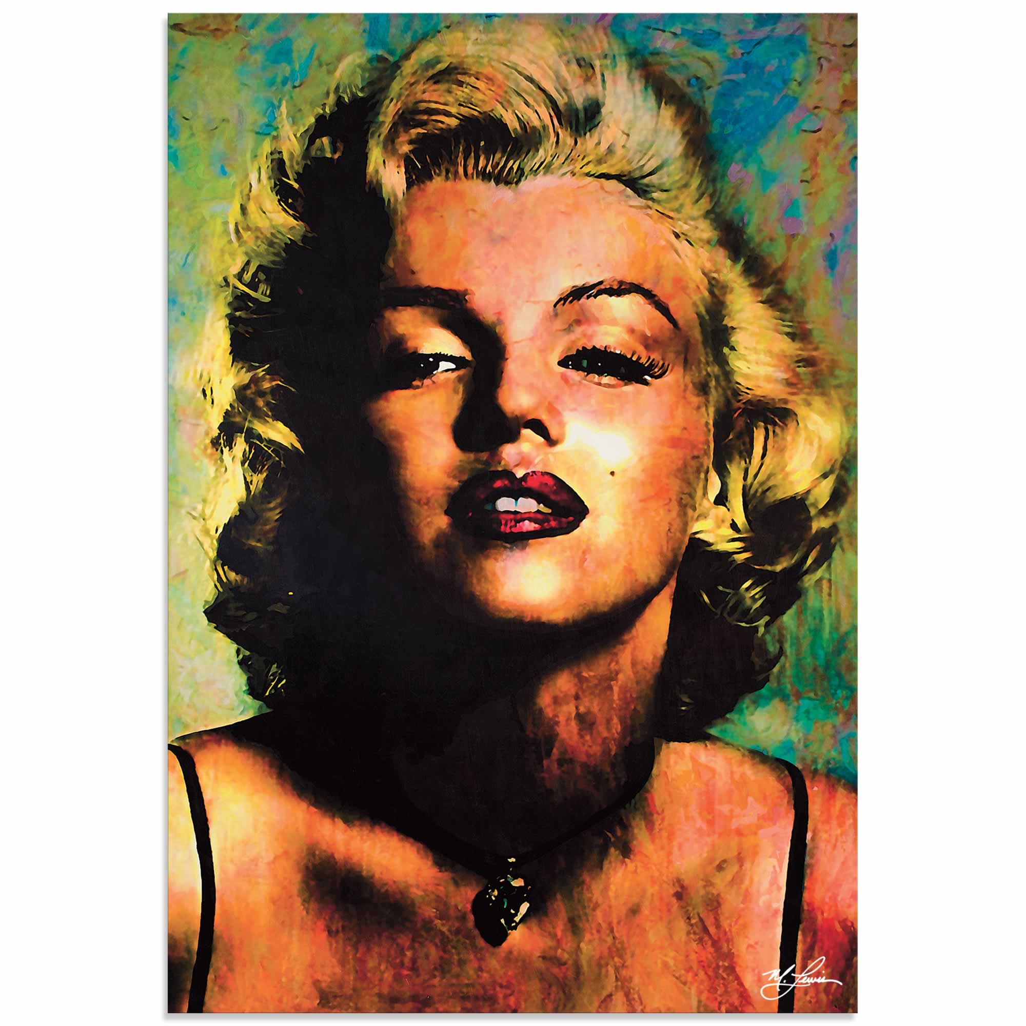 Marilyn Monroe Insatiable | Pop Art Painting by Mark Lewis, Signed & Numbered Limited Edition - ML0023