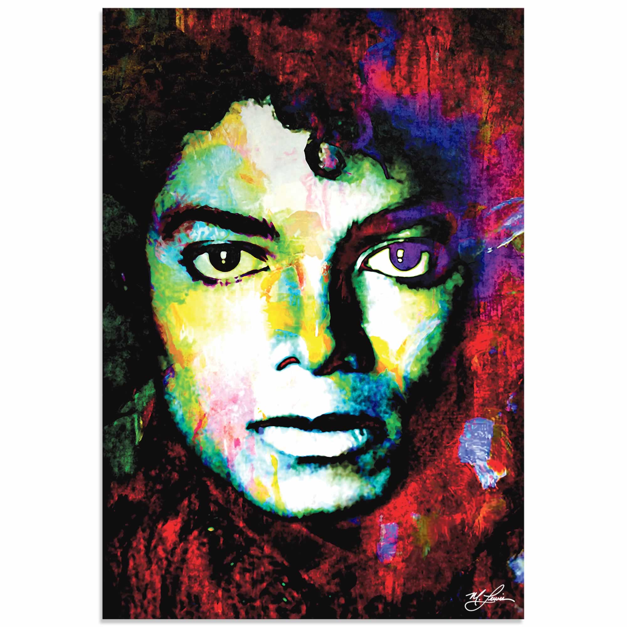 Michael Jackson Study 1 by Mark Lewis - Celebrity Pop Art on Metal or Plexiglass 