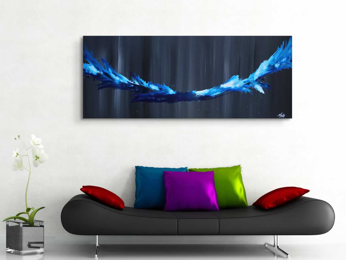 Blue Splash  - Original Canvas Art - Alternate Image