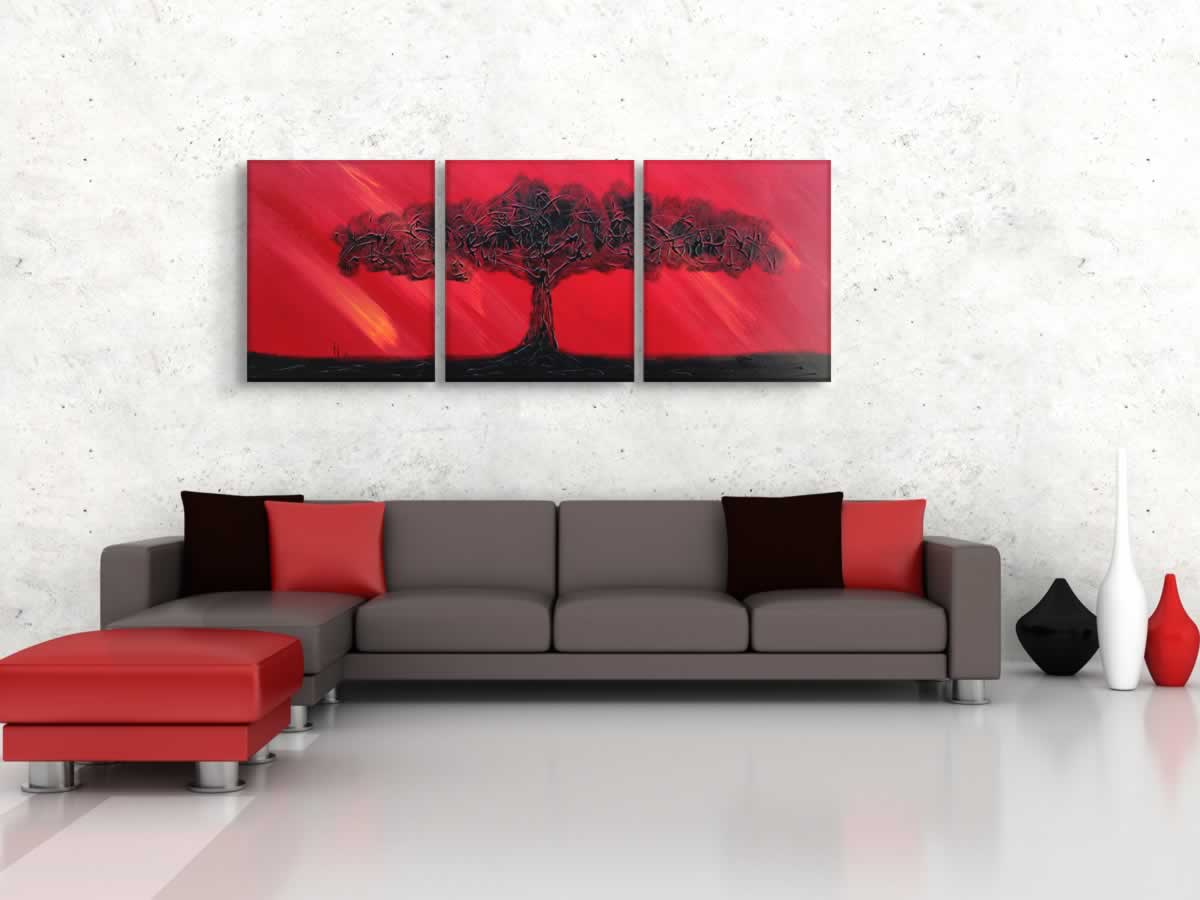 Fire Sky  - Original Canvas Art - Lifestyle Image