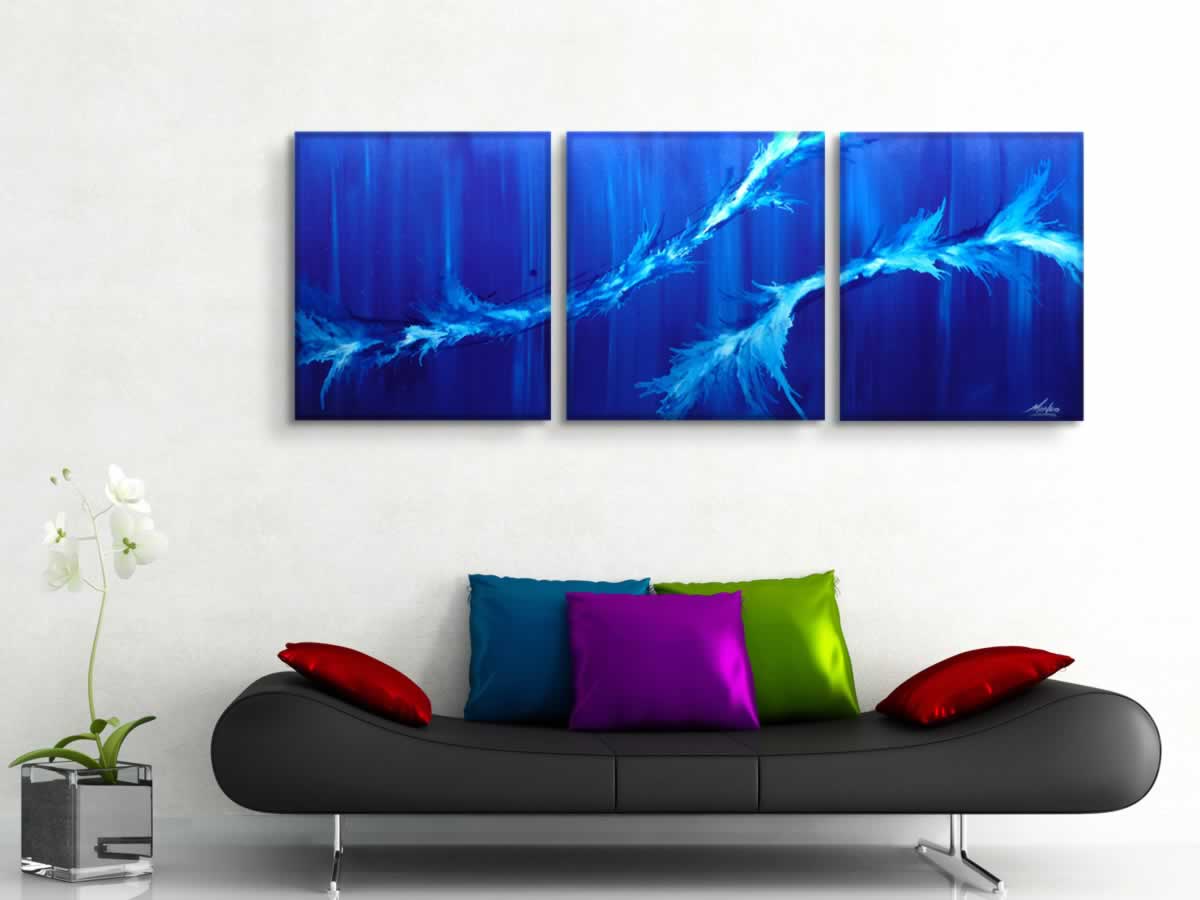 Twin Waves  - Original Canvas Art - Lifestyle Image