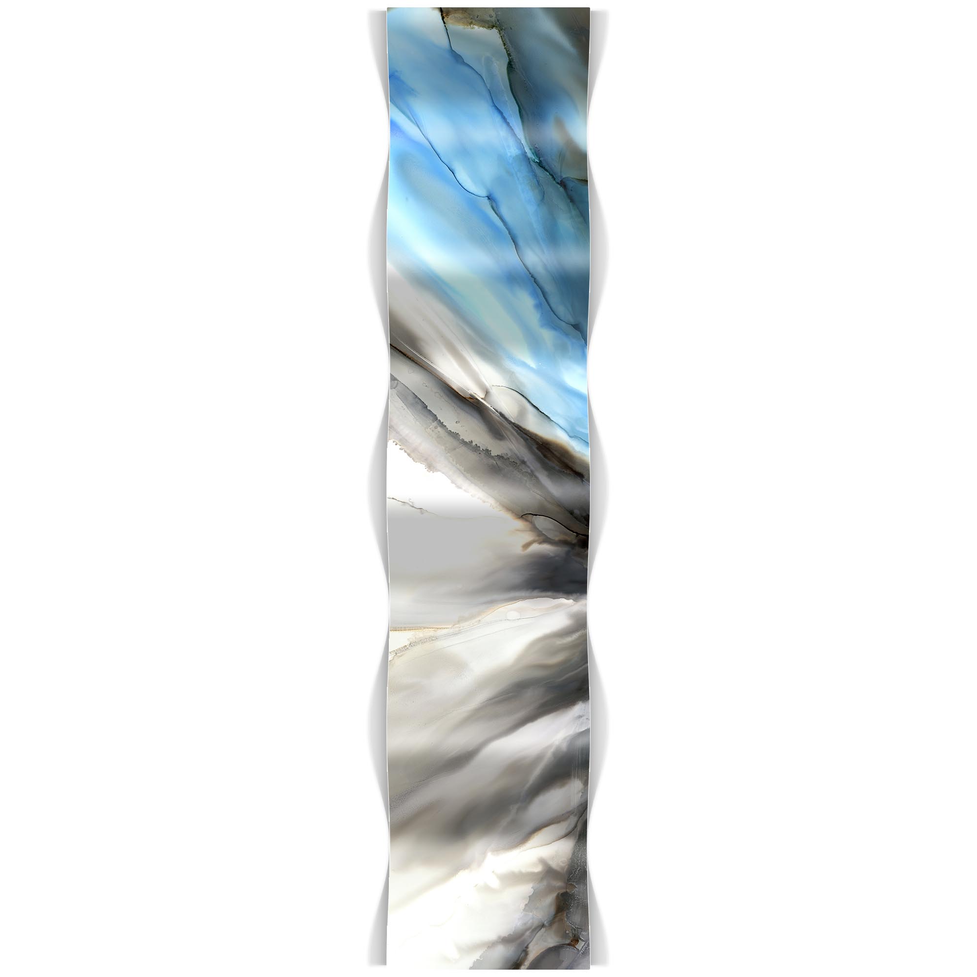 Frost Onyx Wave by NAY - Metal Wall Decor, Modern Home Decor (9.5x44in.) - Image 2