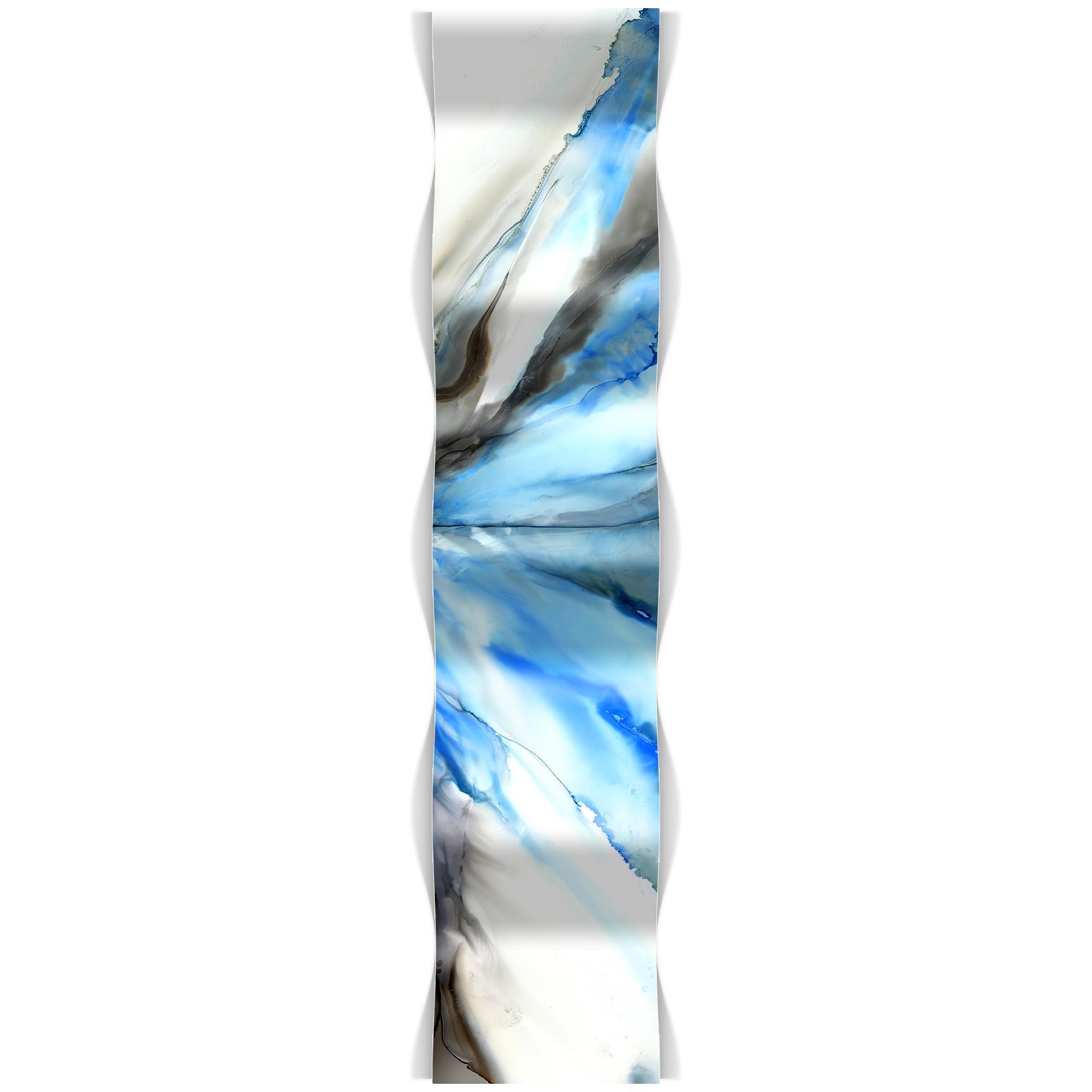 Ice Onyx Wave by NAY - Metal Wall Decor, Modern Home Decor (9.5x44in.) - Image 2