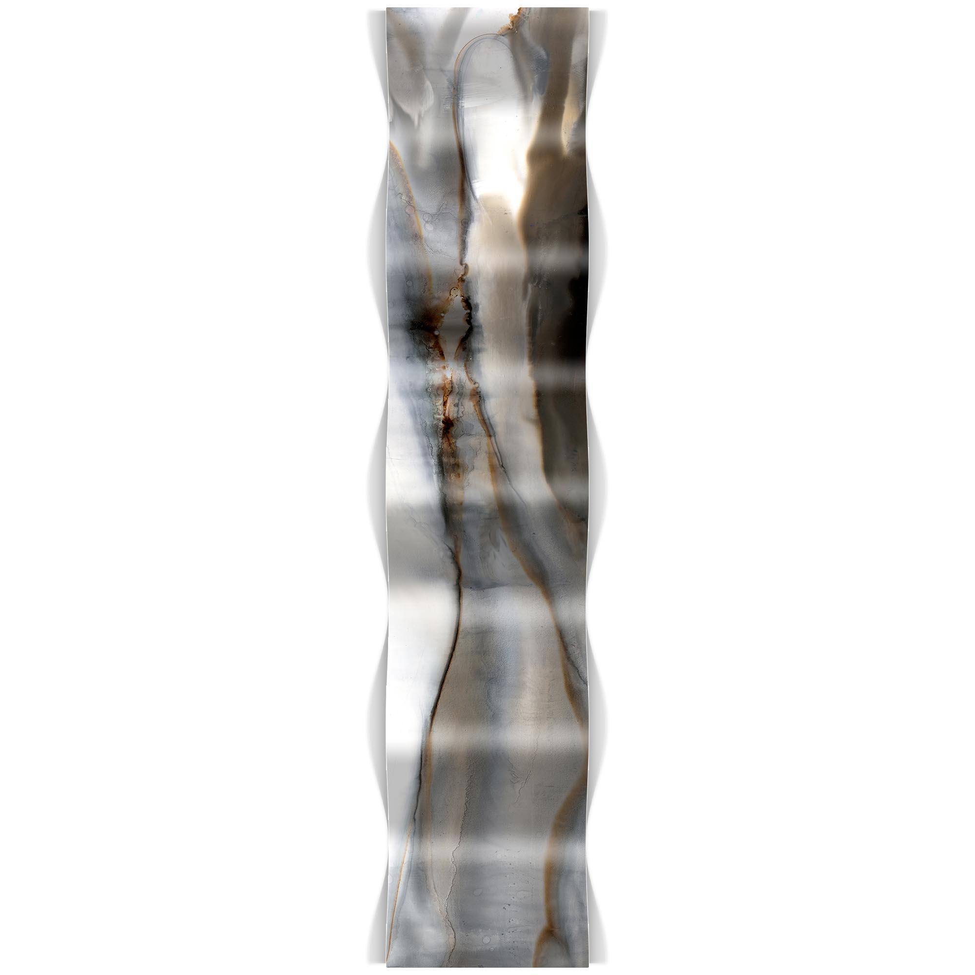 Smoke Onyx Wave by NAY - Metal Wall Decor, Modern Home Decor (9.5x44in.) - Image 2
